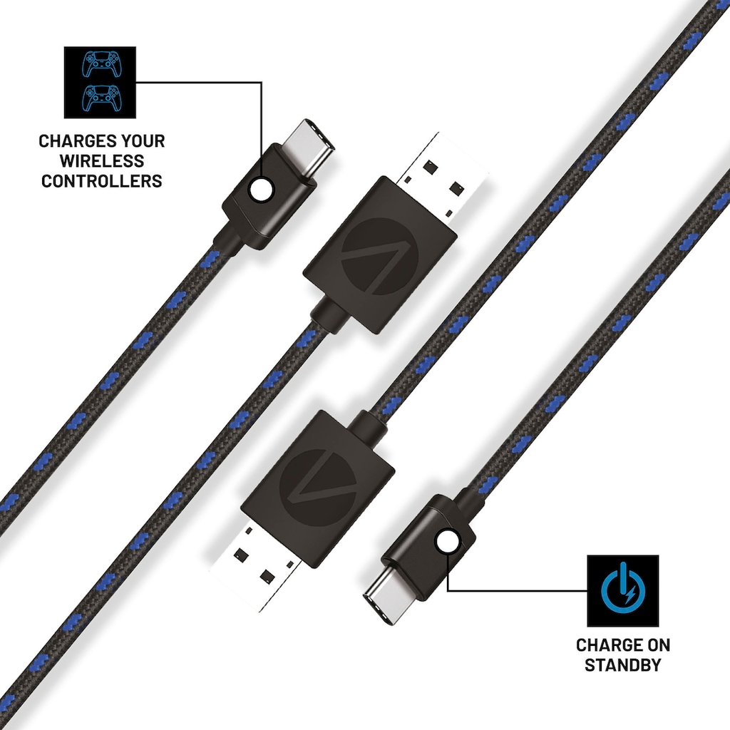 Stealth USB-Kabel »PS5 Twin Play & Charge Kabel (2x 3m)«, USB-C, 300 cm