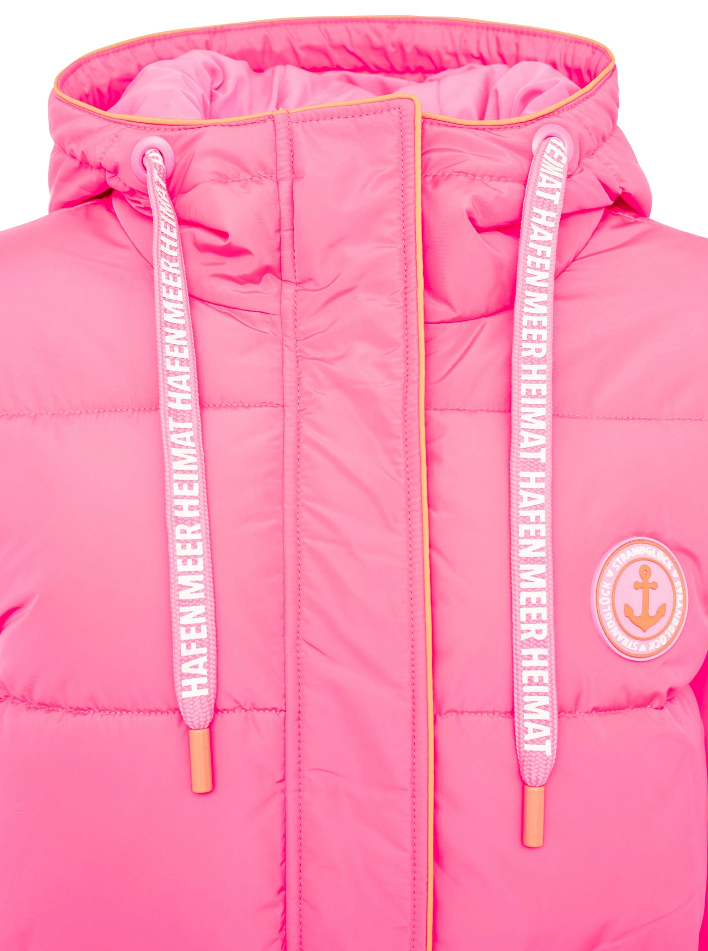 Zwillingsherz Steppmantel »"Anker Liebe"«, martimen Details, mit Kapuze und Taschen