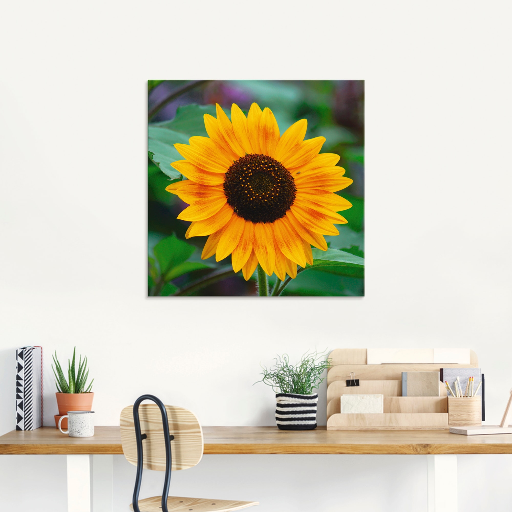 Artland Glasbild »Sonnenblume«, Blumen, (1 St.), in verschiedenen Grössen