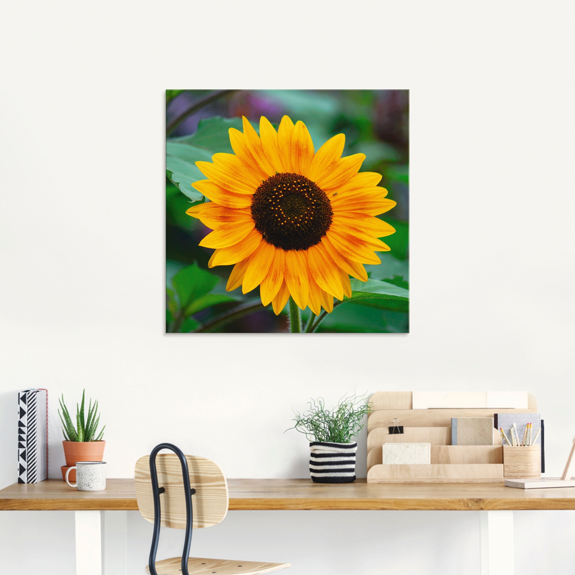 Artland Glasbild "Sonnenblume" Blumen 1 Stk. tlg. in verschiedenen Grössen