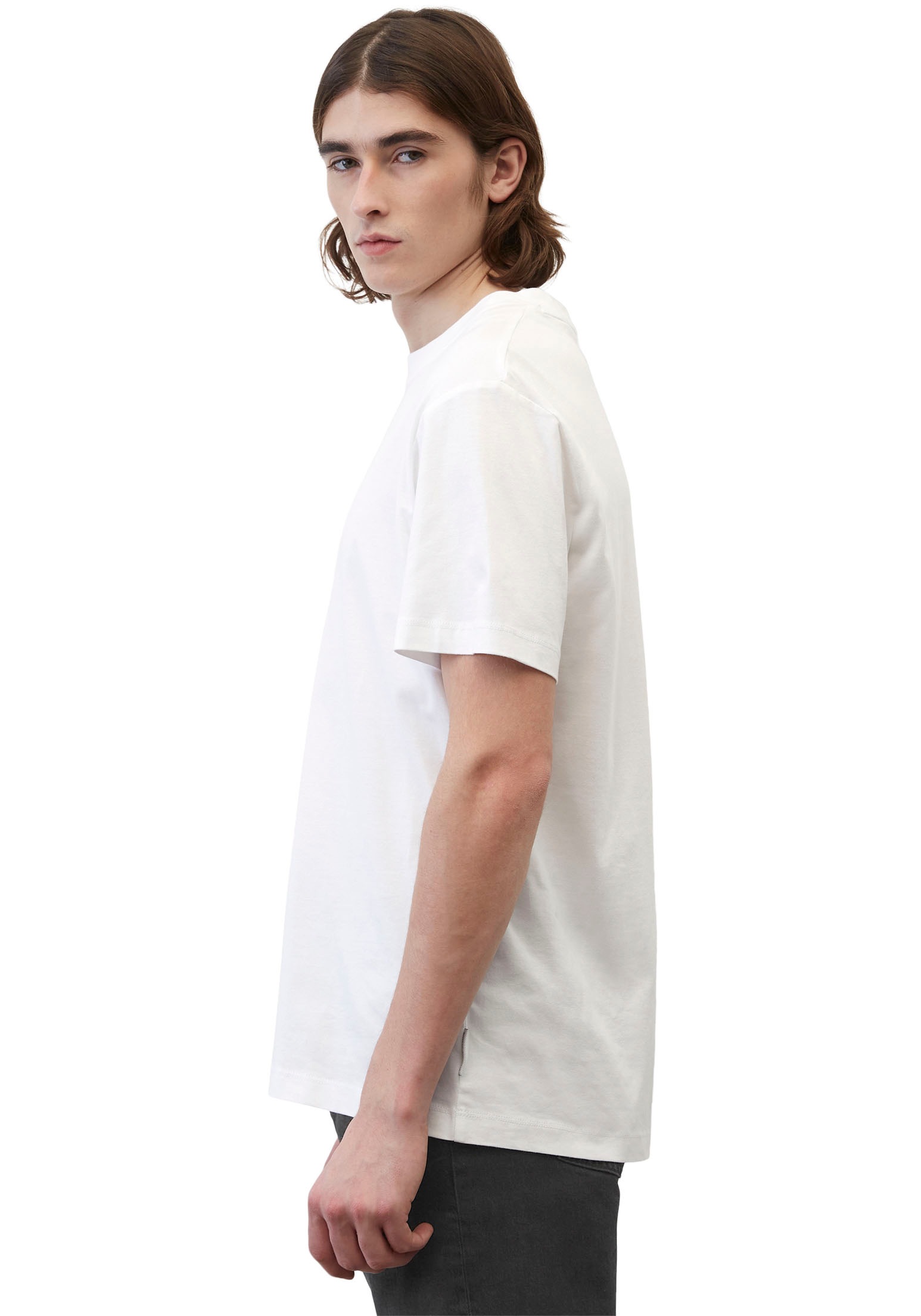 Marc O'Polo DENIM T-Shirt, mit Labeling vorne mittig