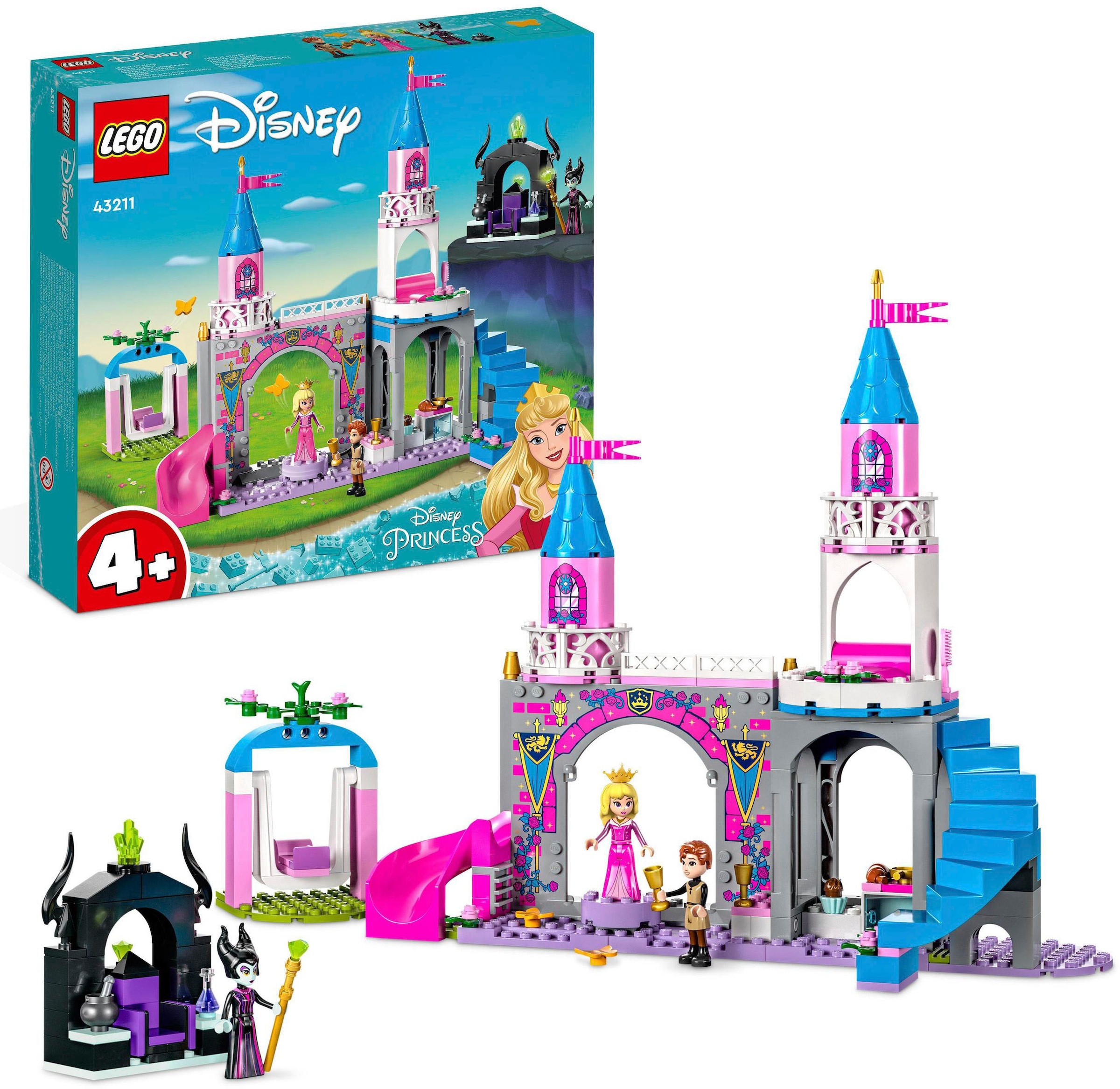 Konstruktionsspielsteine »Auroras Schloss (43211), LEGO® Disney«, (187 St.), Made in...
