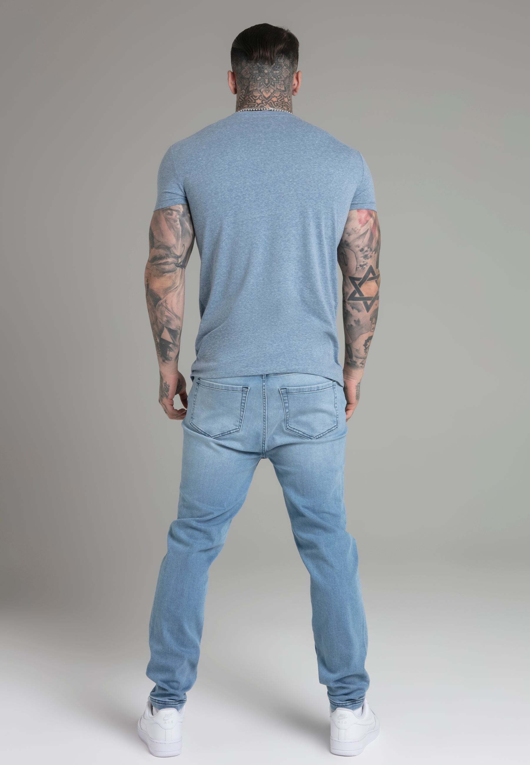 Siksilk T-Shirt »Siksilk T-Shirt Marl T-Shirt in Blue«