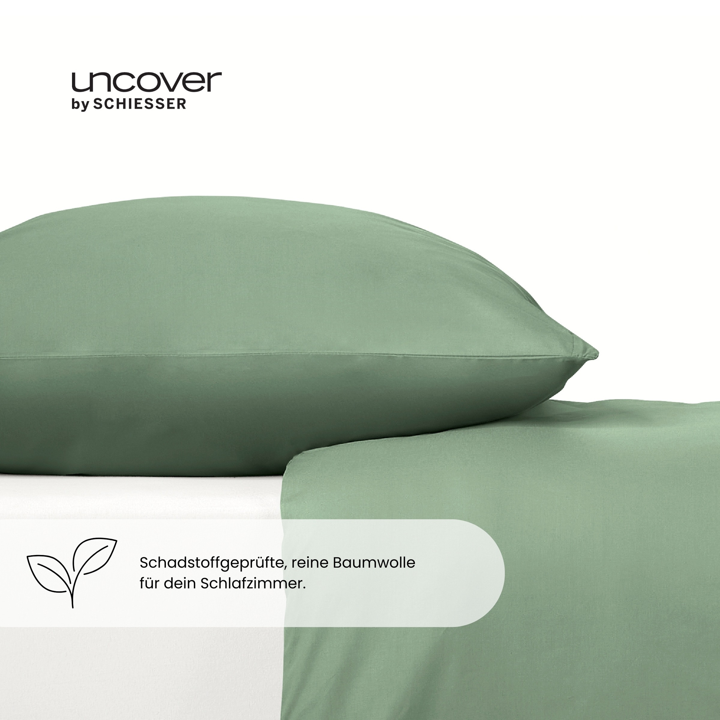 uncover by SCHIESSER Bettwäsche "Soho aus weicher Baumwolle in gedeckten Uni-Farben" 2 Stk. OEKO-TEX MADE IN GREEN