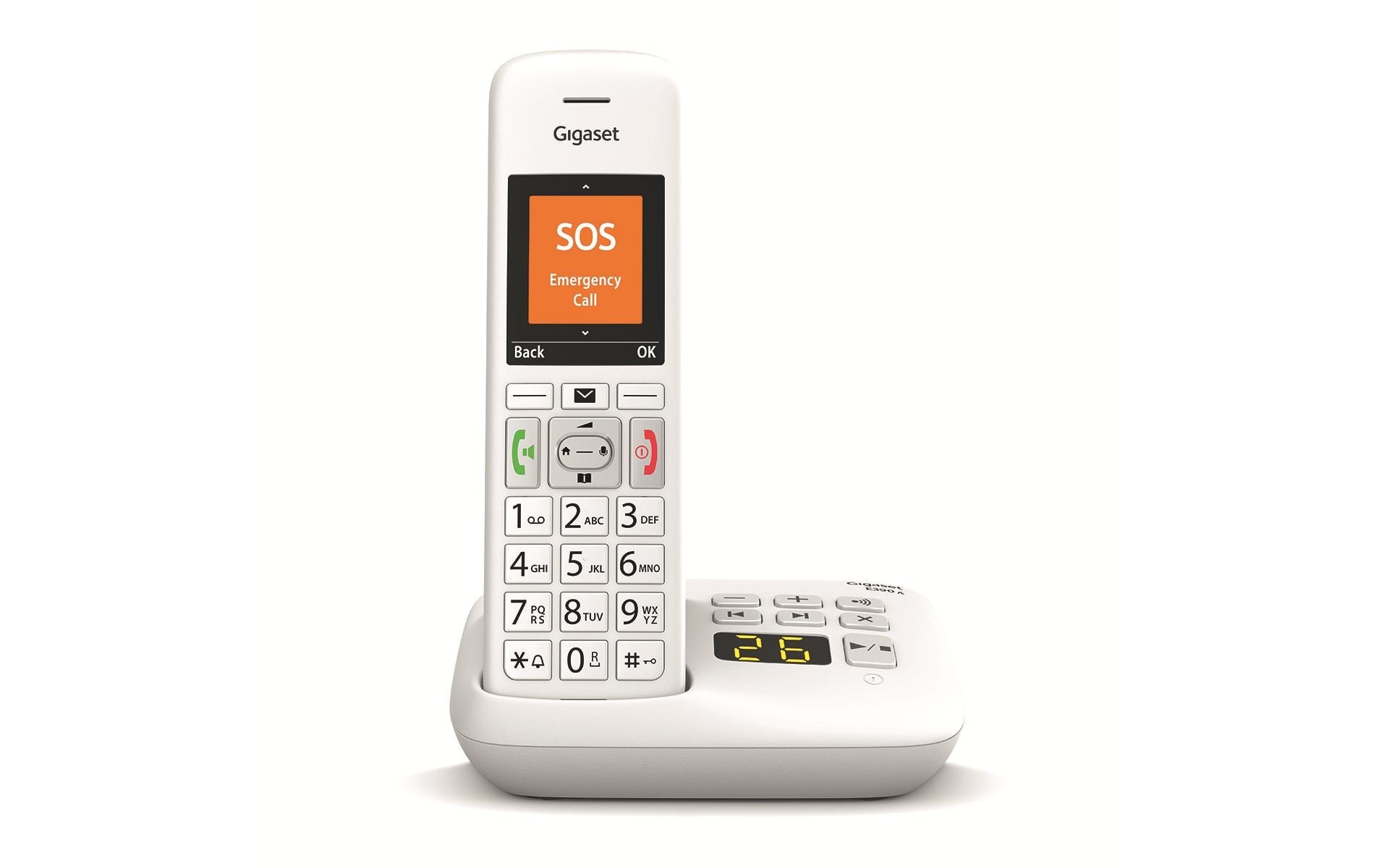 ➥ Gigaset Schnurloses DECT-Telefon »Gigaset E390 A weiss« jetzt shoppen |  Jelmoli-Versand