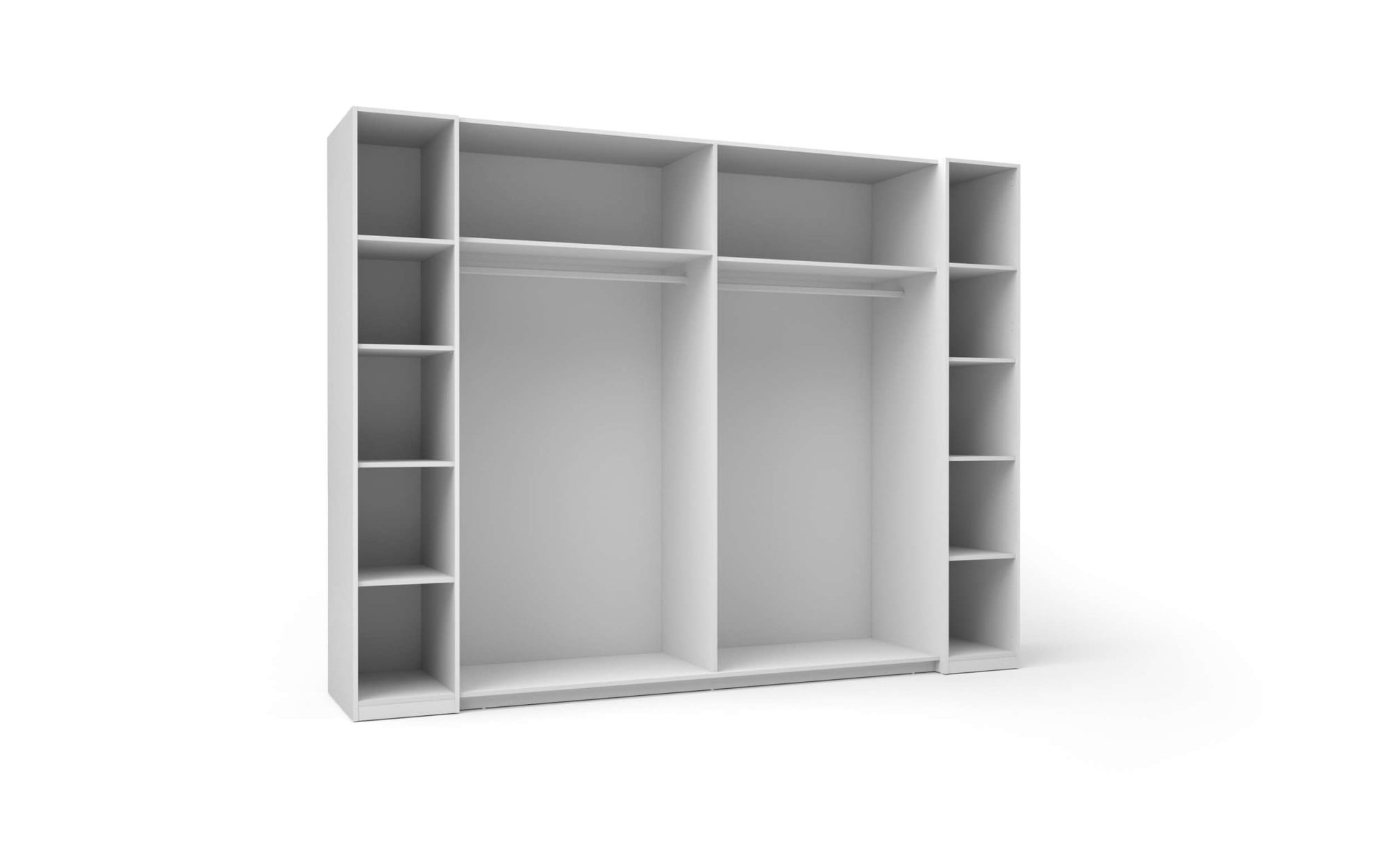 Home affaire Kleiderschrank »Antioch, FSC-zertifiziert, mit Dreh-UND Schiebetüren«, (B/T/H 270/61,4/207cm, inklusive Einlegeböden und Kleiderstangen), mit oder ohne Spiegel und Schubladen - YOUR Choice