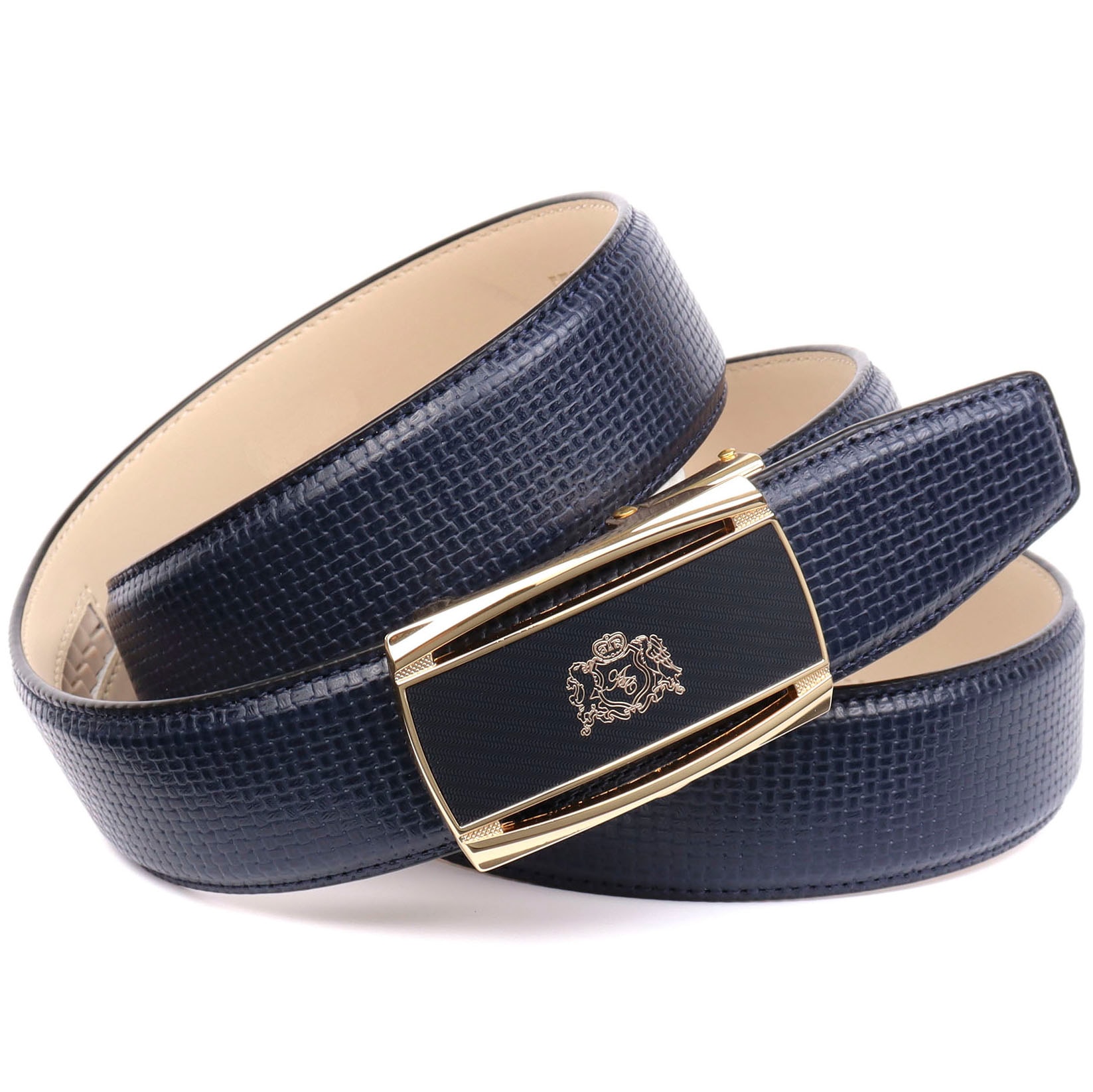 Anthoni Crown Ledergürtel, Wertige goldfarbene Schliesse mit filigranem Anthoni  Crown Logo | Jelmoli-Versand Online Shop