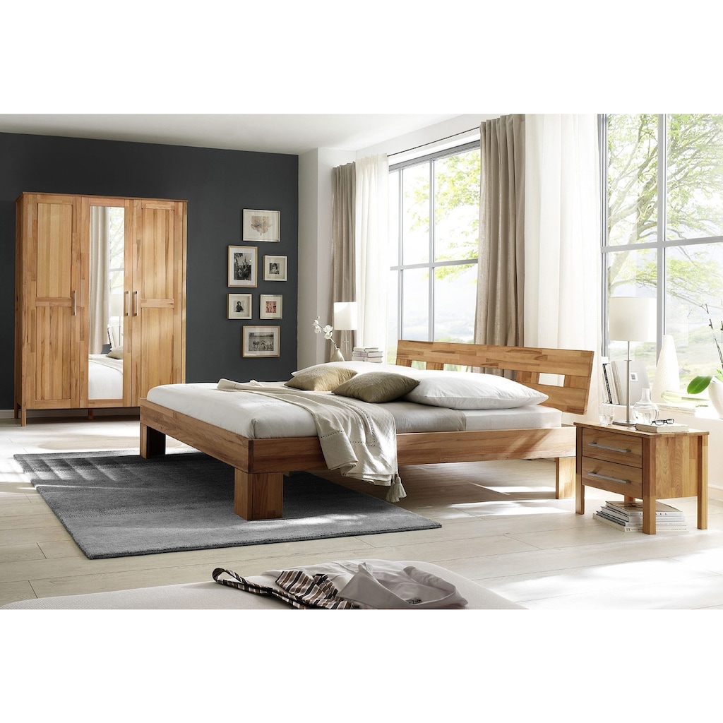 Home affaire Schlafzimmer-Set »Modesty I«, (Set, 4 St.), bestehend aus einem 140 cm Bett, 3-türigem Schrank