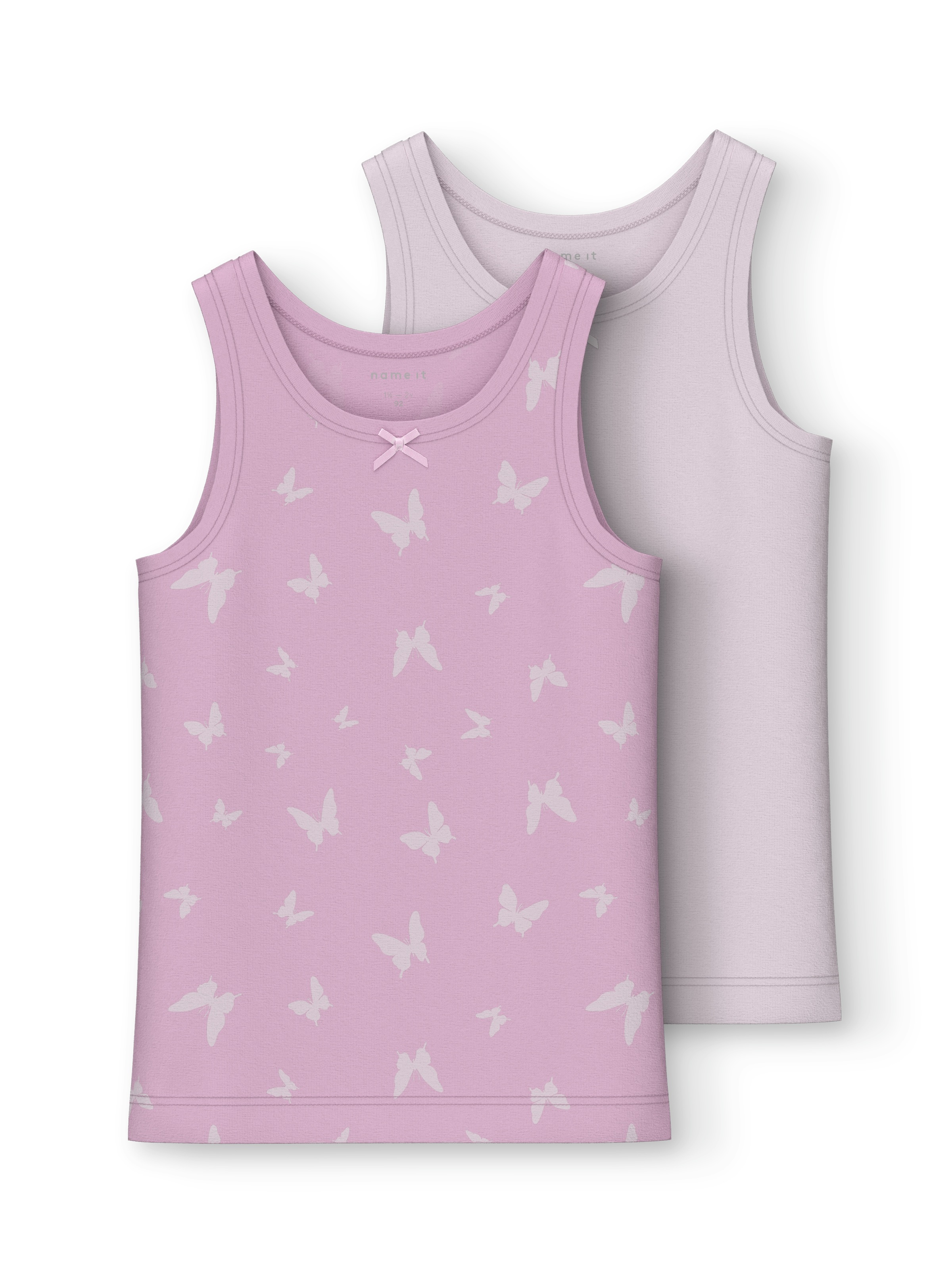 Name It Unterhemd »NMFTANK TOP 2P PINK BUTTERFLY NOOS« Set, 2 Stk.