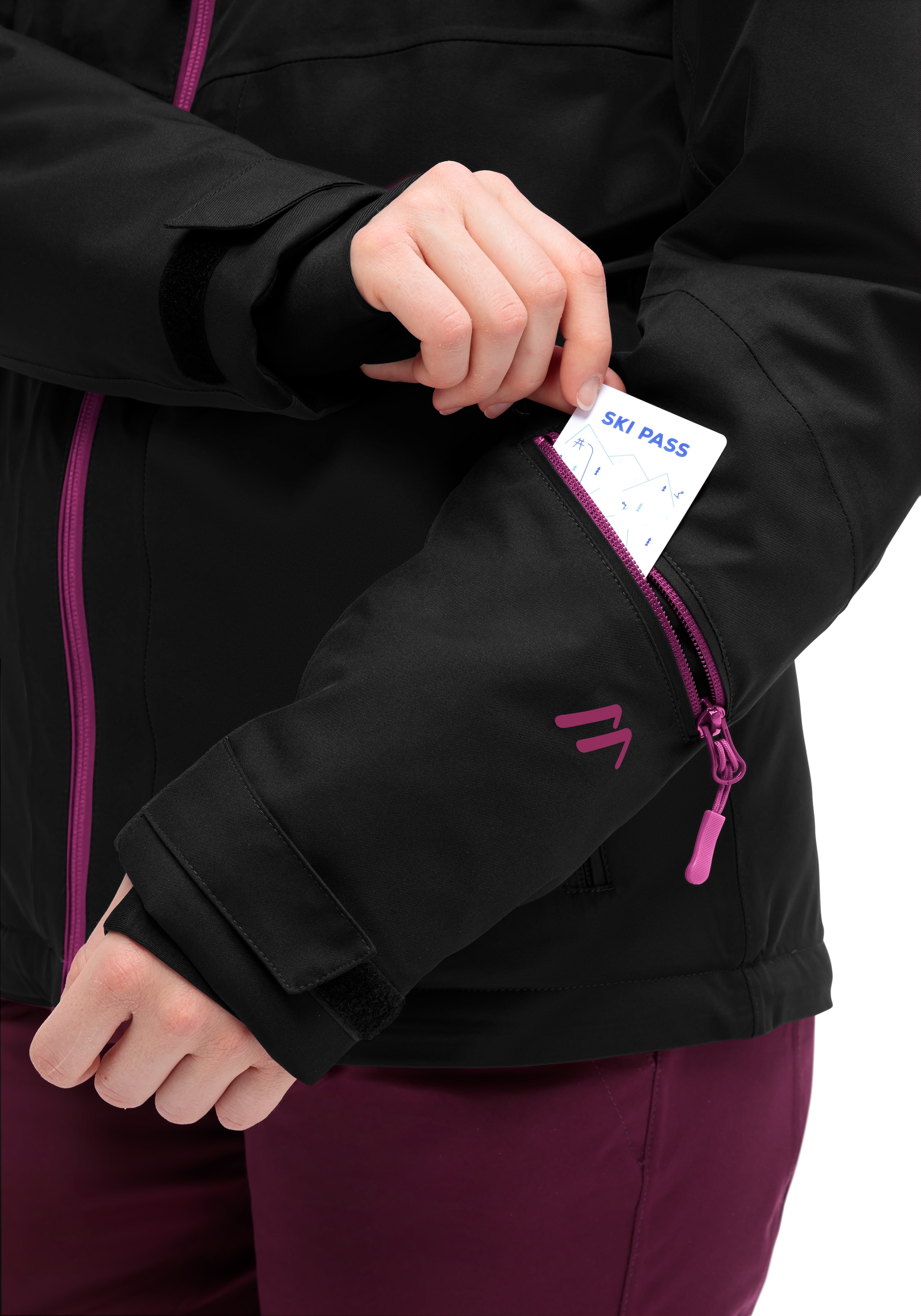 Maier Sports Skijacke »INA«, Damen Winterjacke, wasserdicht, 5 RV-Taschen und Kapuze, Regular fit