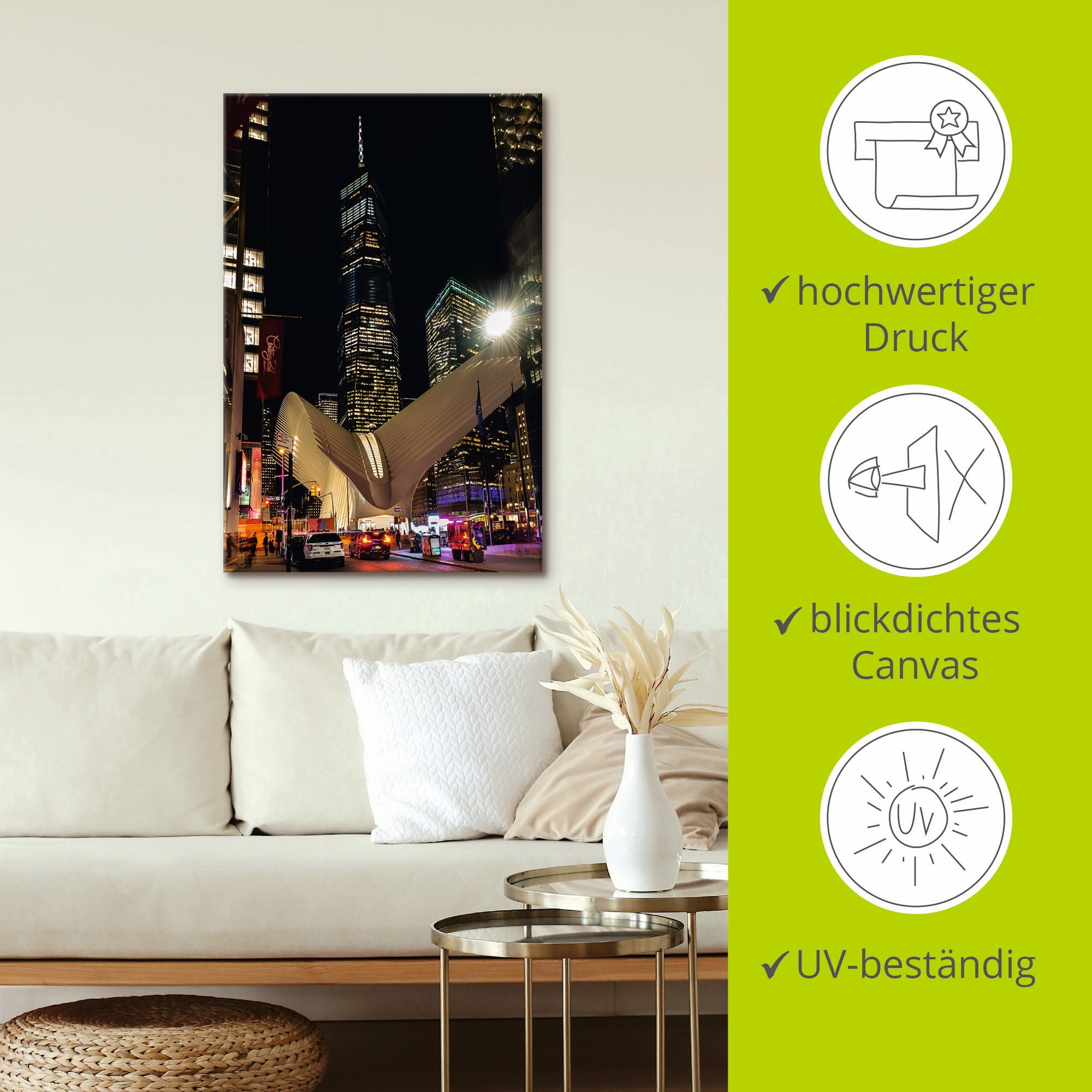 Artland Leinwandbild »World Trade Center New York«, Amerika, (1 St.), auf Keilrahmen gespannt