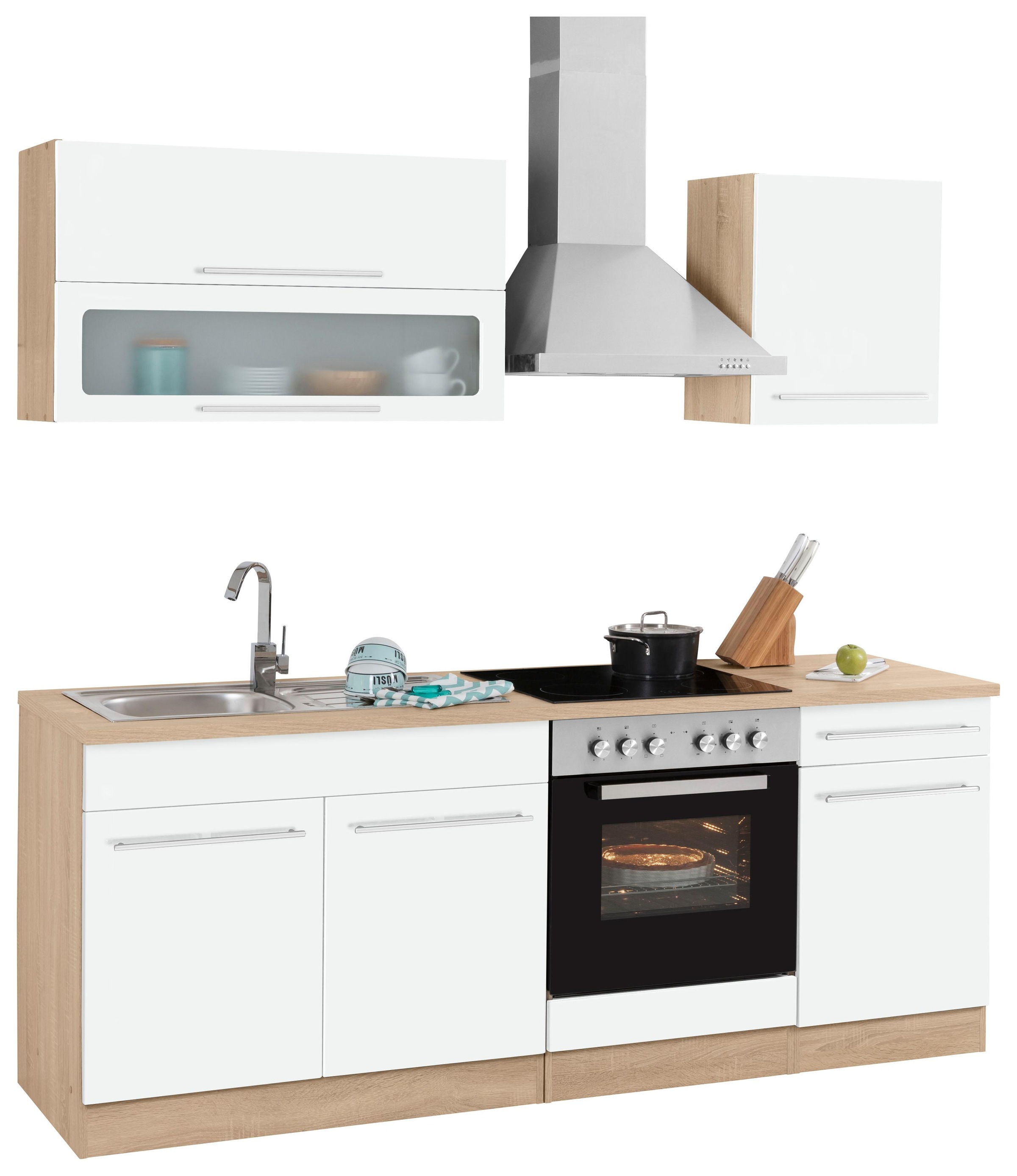 KOCHSTATION Küchenzeile "KS-Eton" ohne E-Geräte, Breite 210 cm
