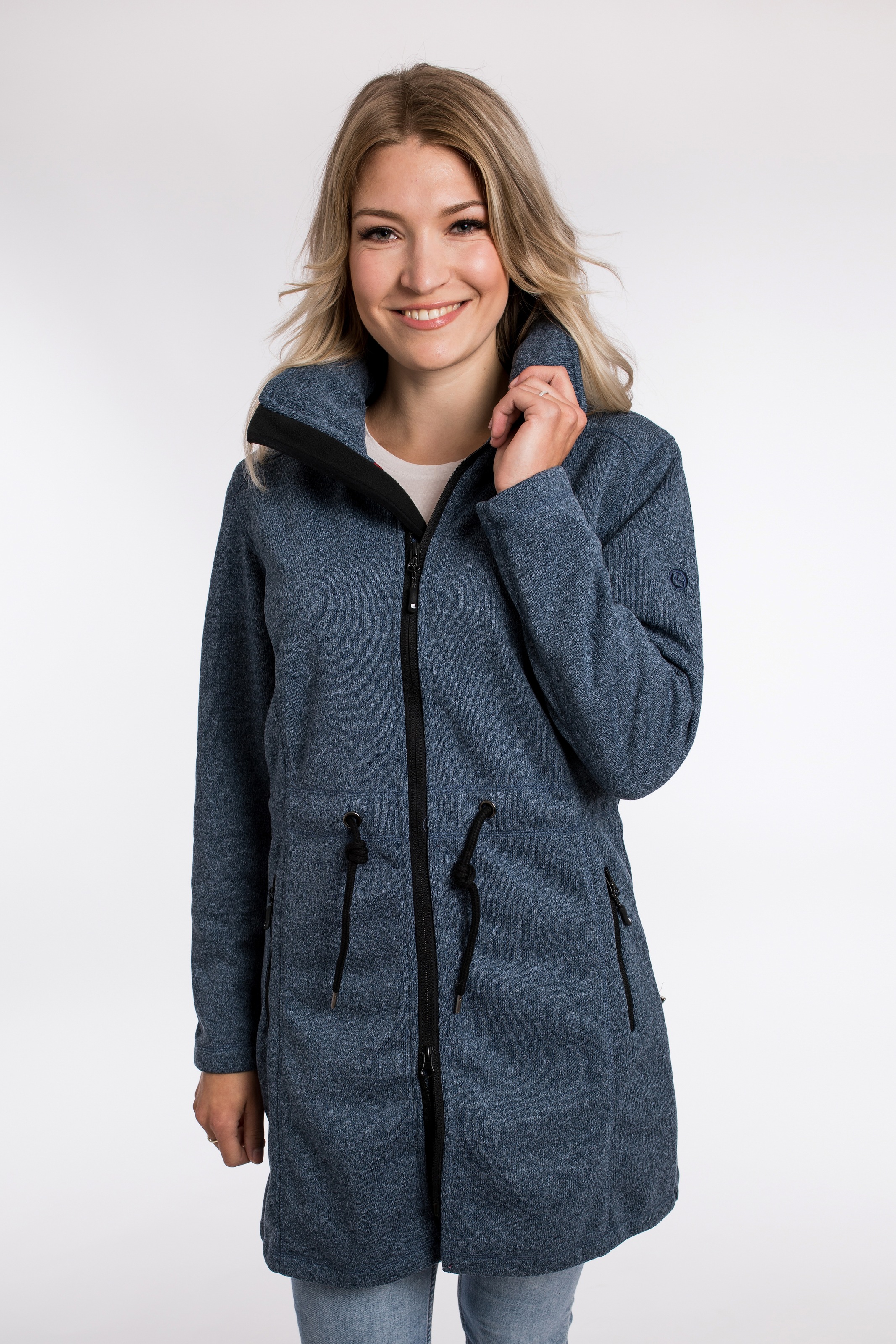 DEPROC Active Softshellparka »KEDGWICK WOMEN LONG« Softshellmantel in urbaner Strickfleeceoptik