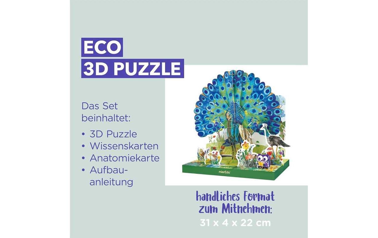 3D-Puzzle »mierEdu Eco – Der Pfau«