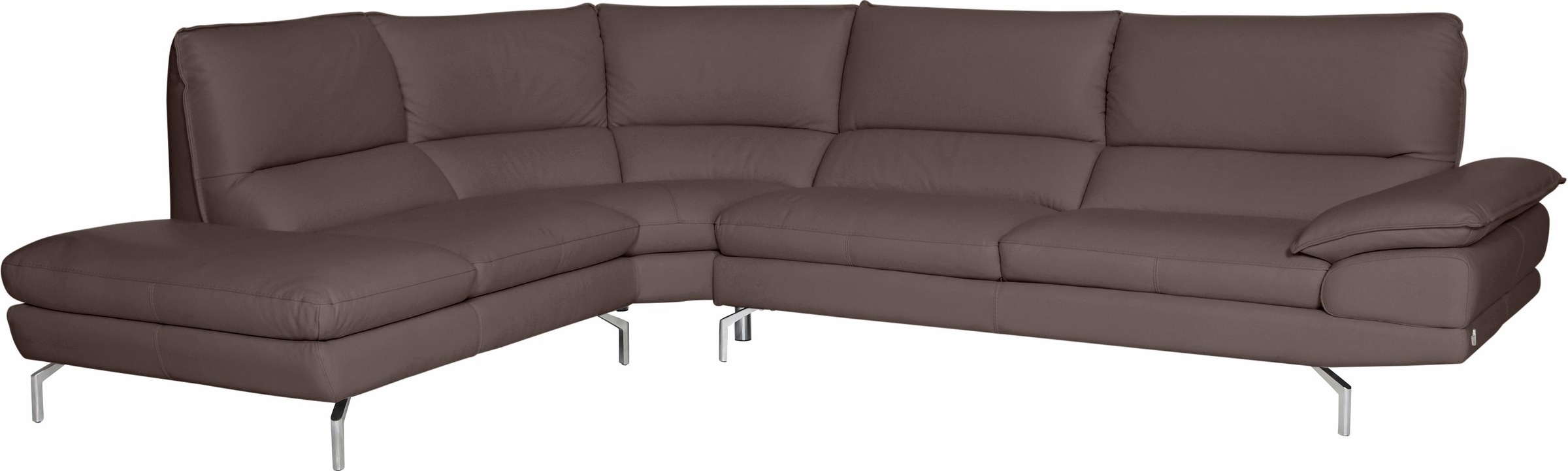 CALIA ITALIA Ecksofa »Dave, italienisches Designsofa L-Form, erstklassiger Sitzkomfort«, Ottomane wahlweise links oder rechts, in zwei tollen Lederqualitäten