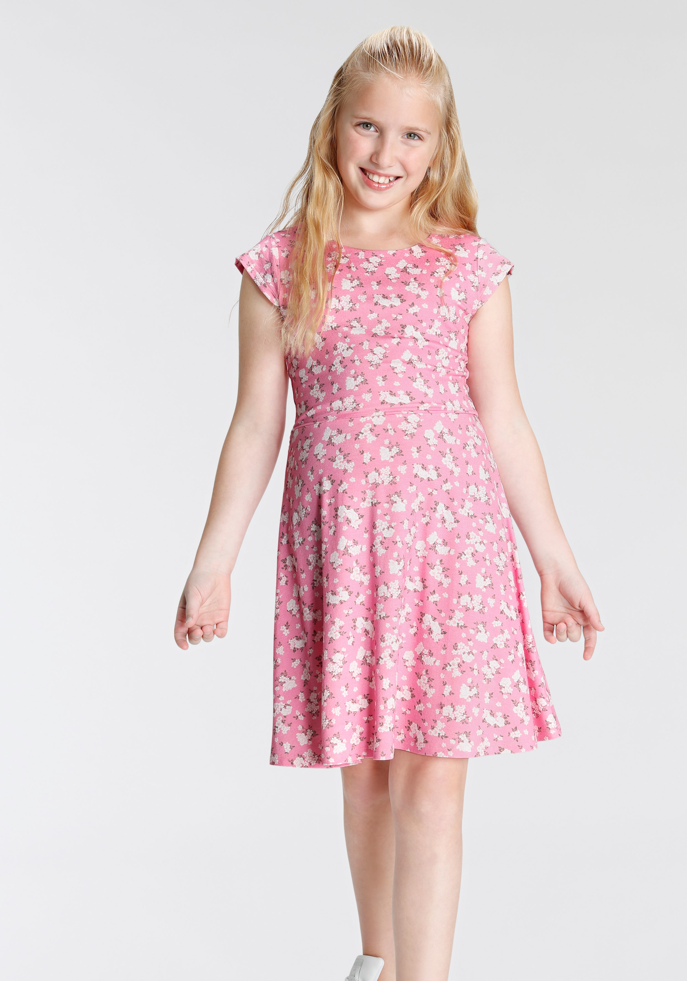 Jelmoli-Versand ✵ mit | Blumen online KIDSWORLD bedruckt Jerseykleid, kaufen