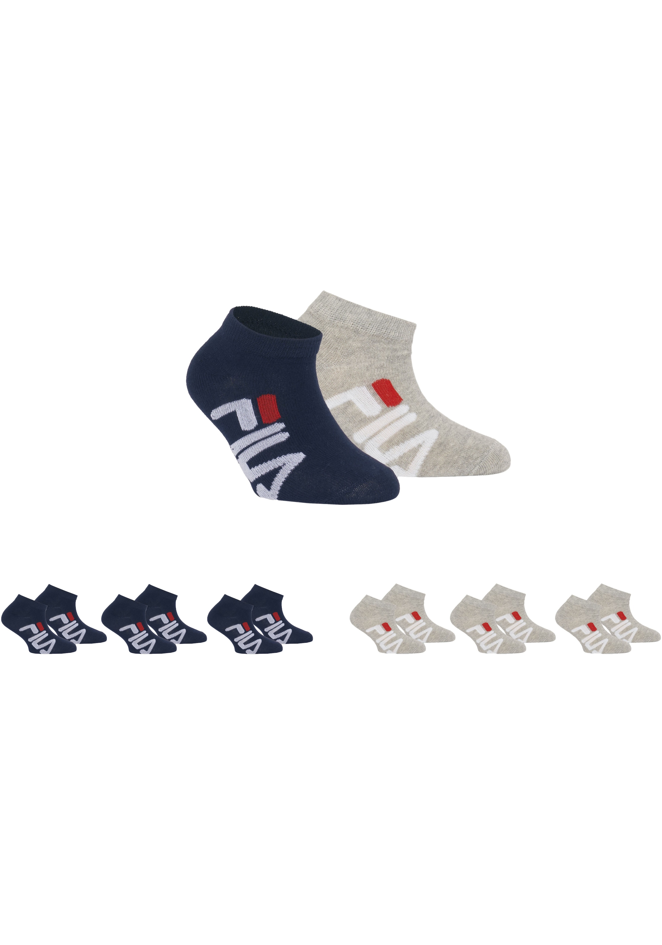 Fila Sneakersocken, (6er Pack), mit Logoschriftzug seitlich