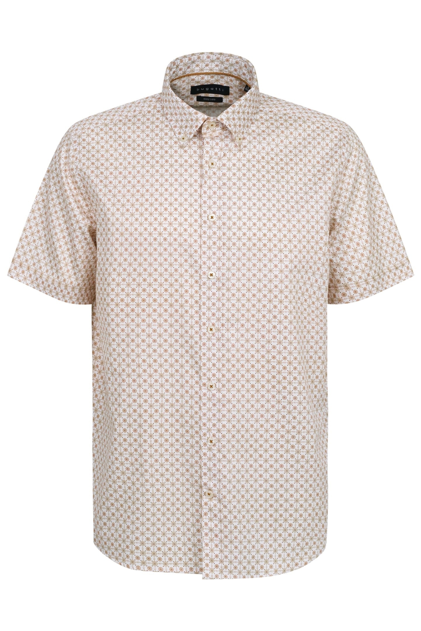 bugatti Kurzarmhemd, aus Satin-Twill