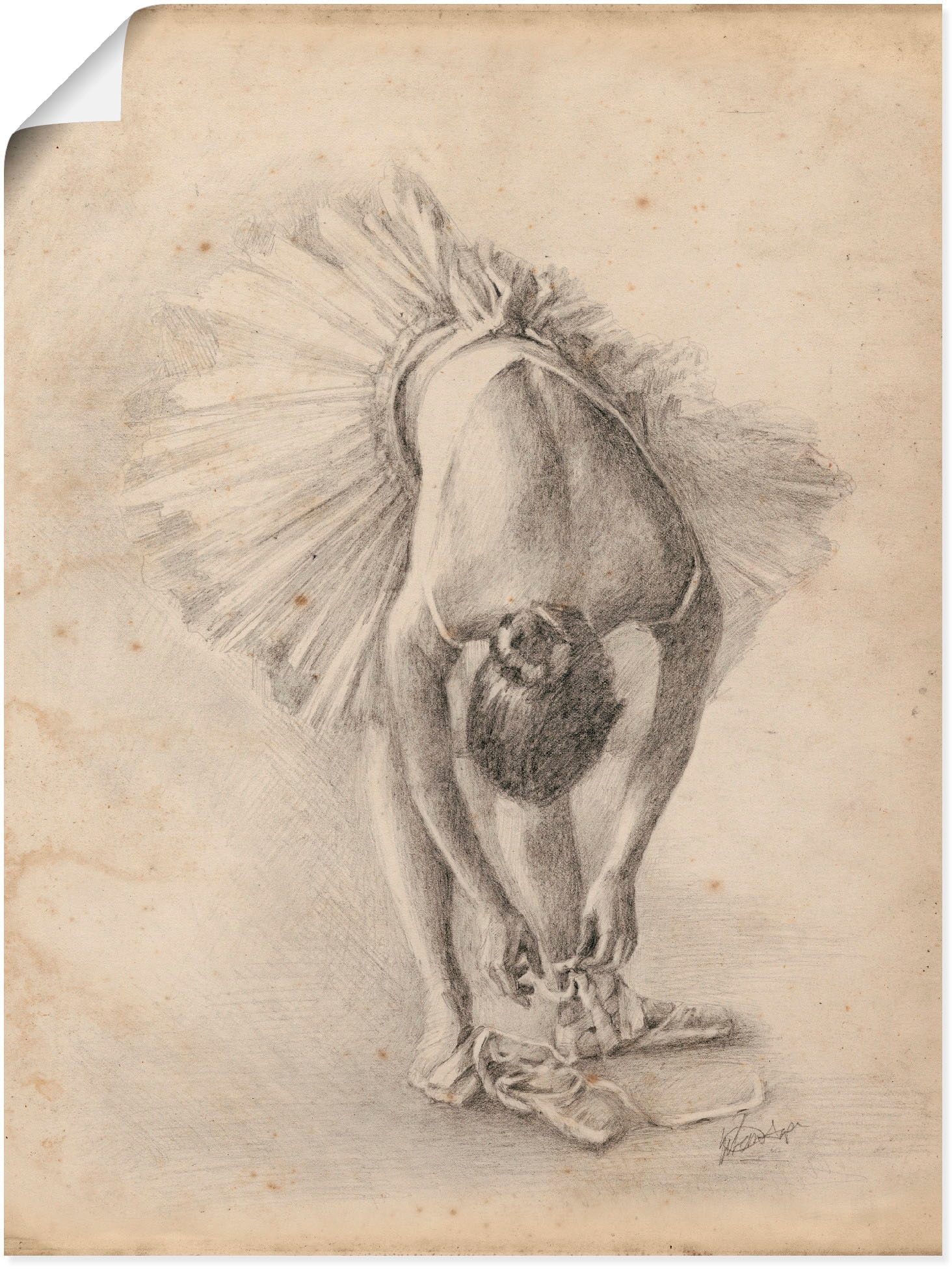 Artland Poster »Antike Ballerina Übung I«, Sport, (1 St.), als Alubild, Leinwandbild, Wandaufkleber oder Poster in versch. Grössen