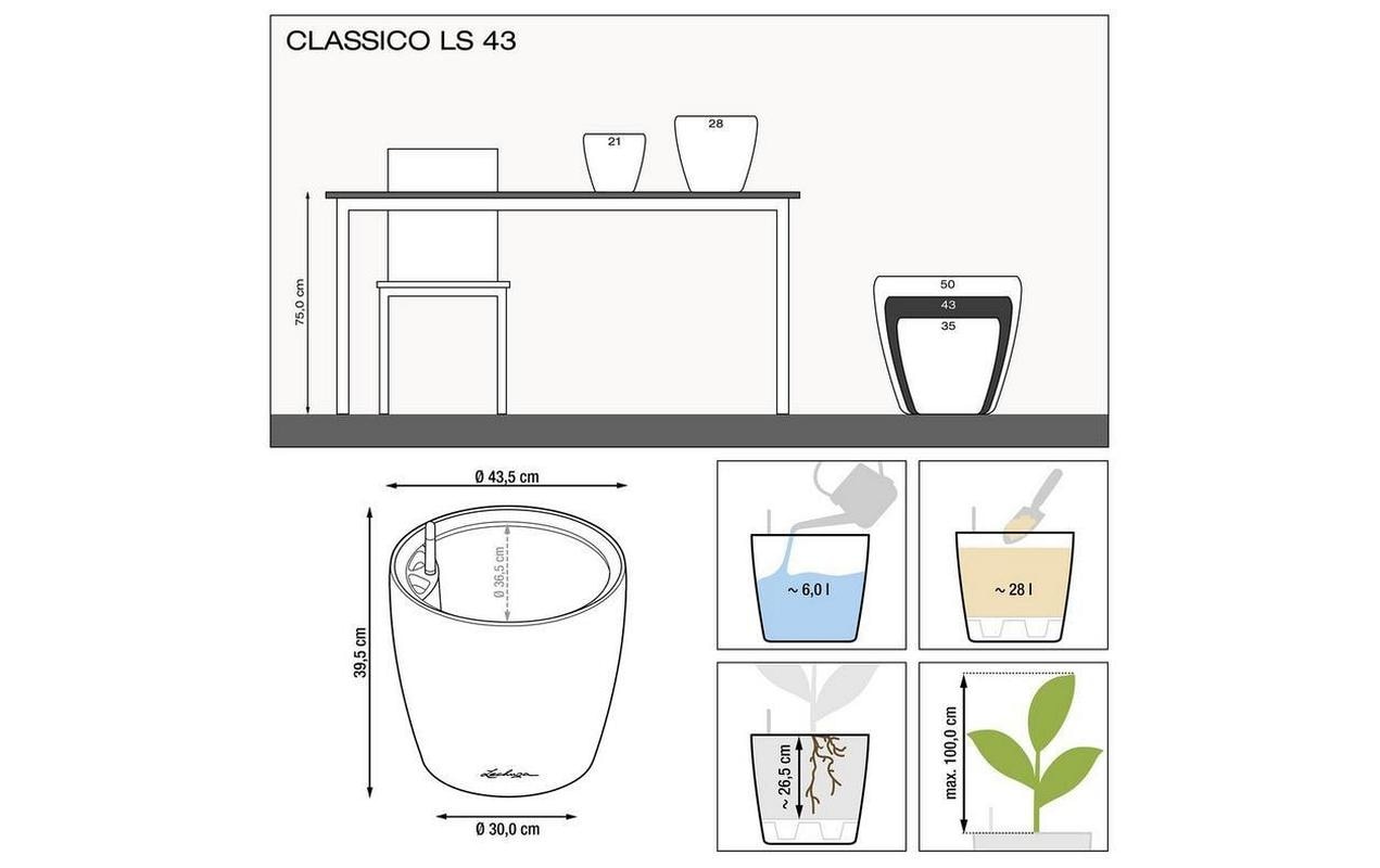 Pflanzkübel »Lechuza Pflanzentopf CLASSICO Color LS«