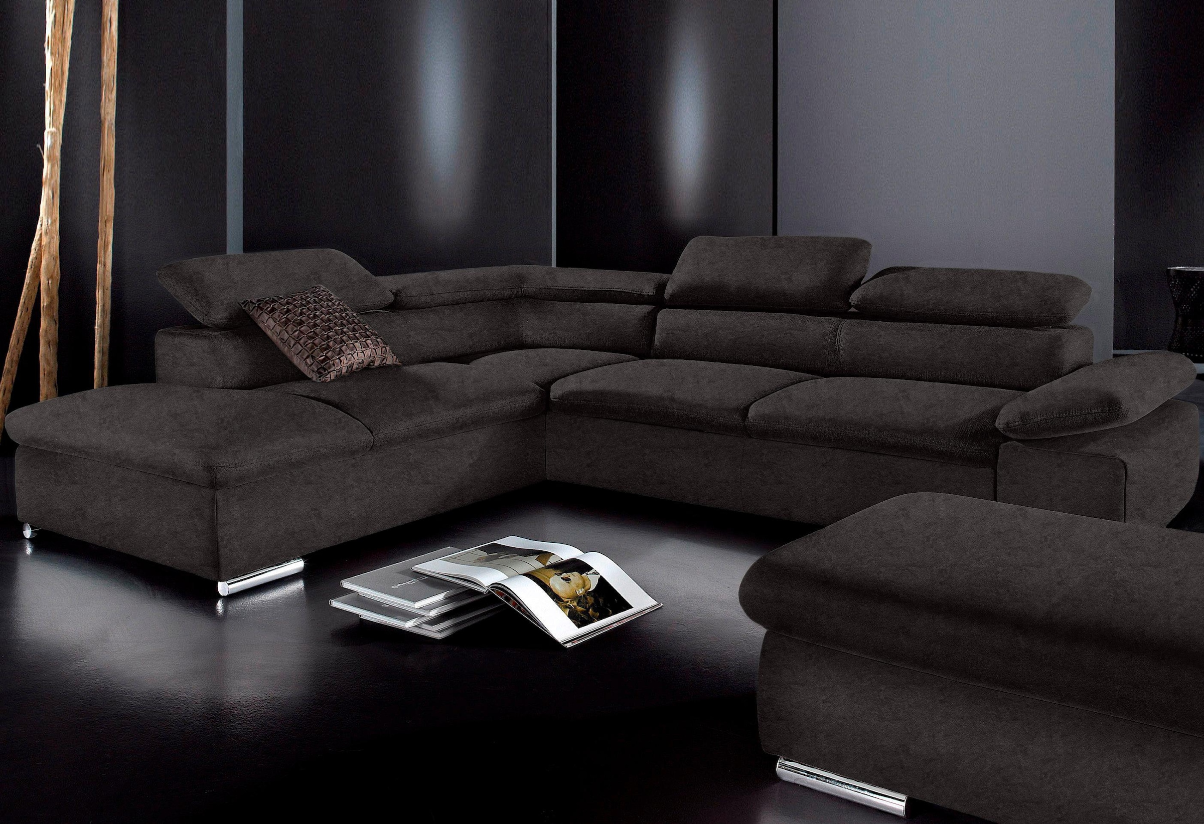 Ecksofa Alcudia L-Form, wahlweise mit Bettfunktion, inklusive Arm- und...