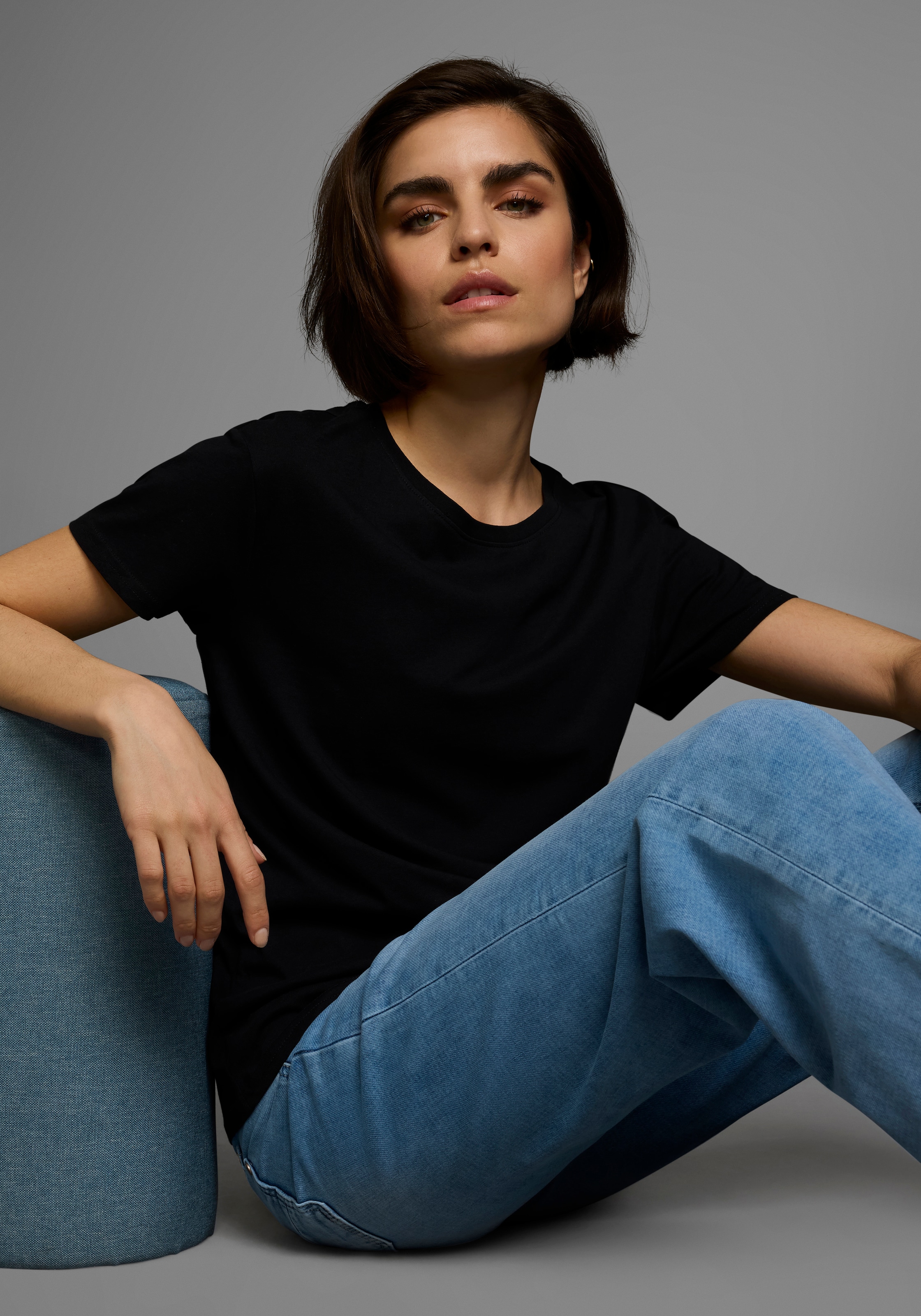 AJC T-Shirt, oversize Passform, Basic, aus Baumwolle