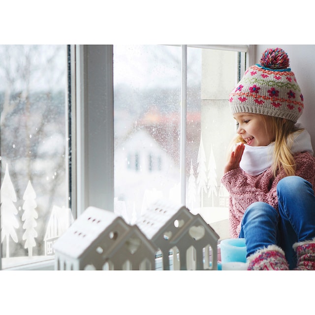 MySpotti Fensterfolie »Look Winter Village white«, halbtransparent,  glattstatisch haftend, 200 x 30 cm, statisch haftend online bestellen |  Jelmoli-Versand