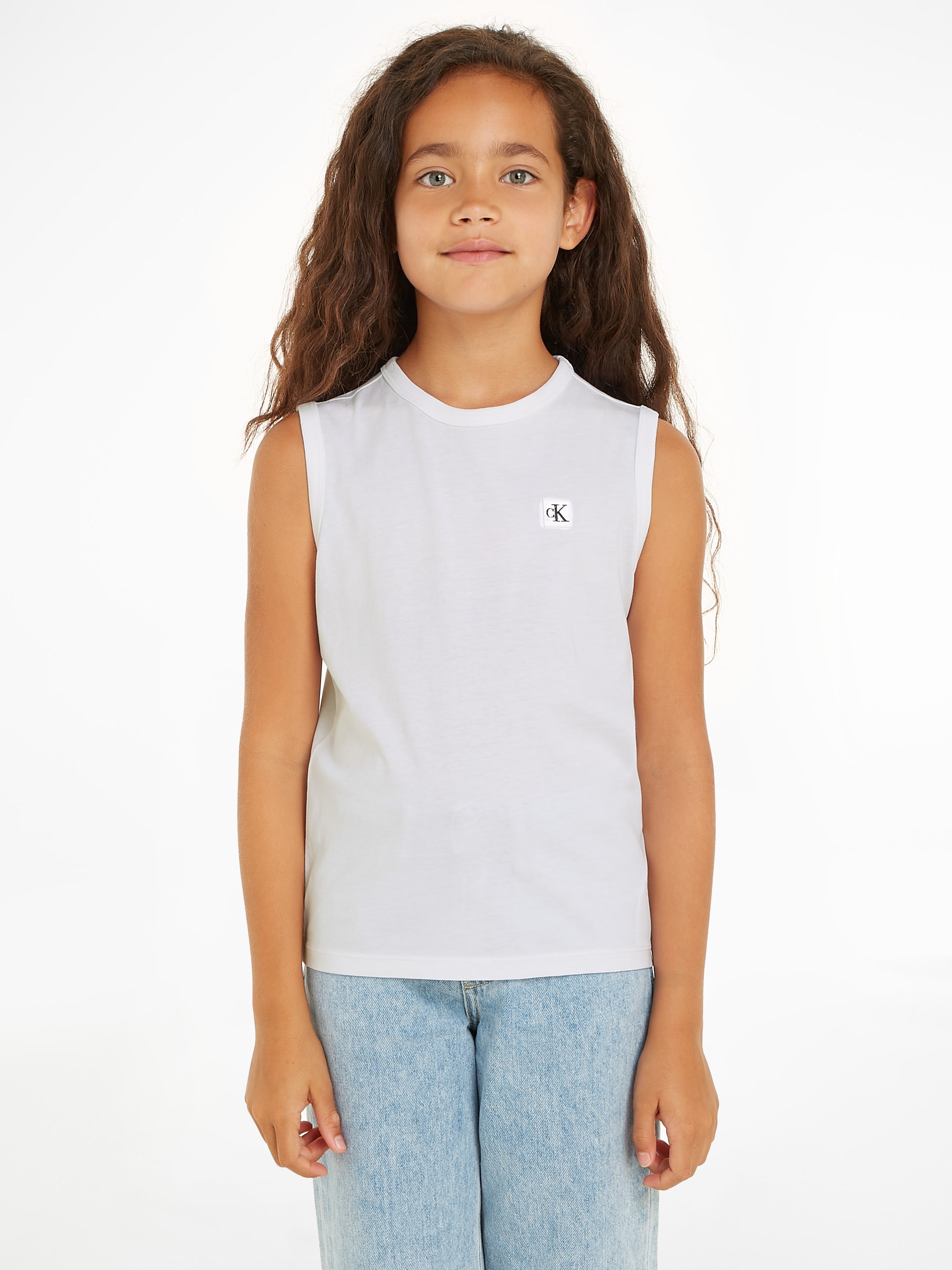 Calvin Klein Jeans Tanktop »MONO MINI BADGE REG. TANK TOP«, Kinder bis 16 Jahre