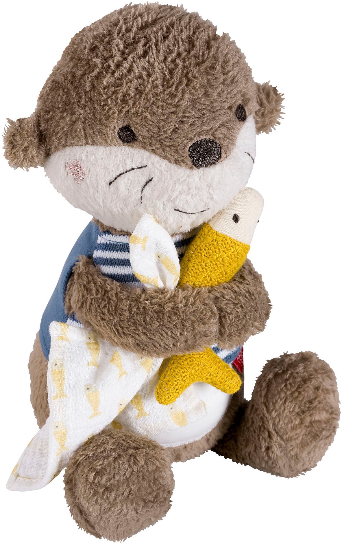 Fehn Kuscheltier "Otter Theo, Nachtlicht" mit "Glow-in-the-dark"-Bestickung & Nachtlicht-Modul