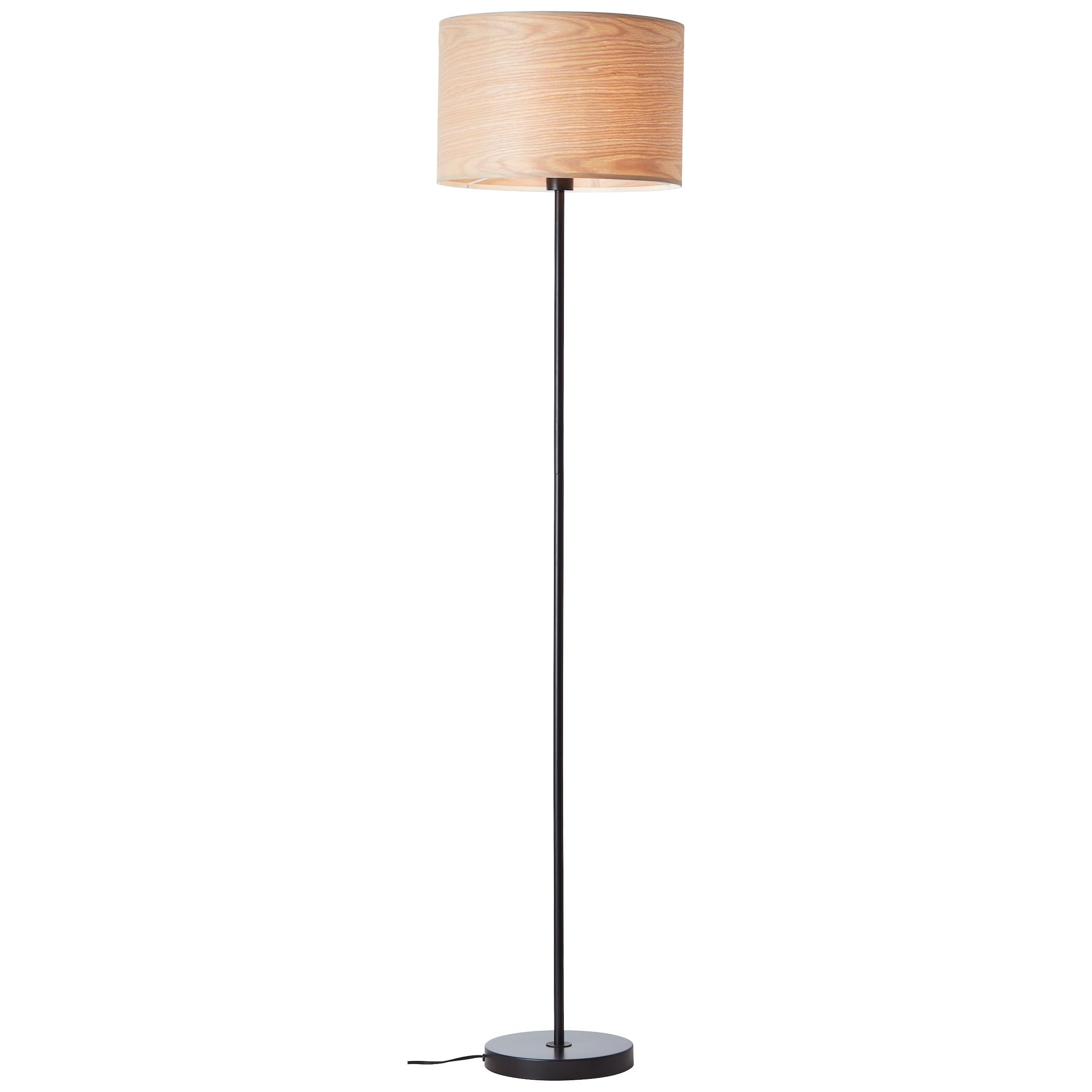 Brilliant Stehlampe »Romm«, 1 flammig, Leuchtmittel E27 ohne Leuchtmittel, 1flg holz hell/schwarz