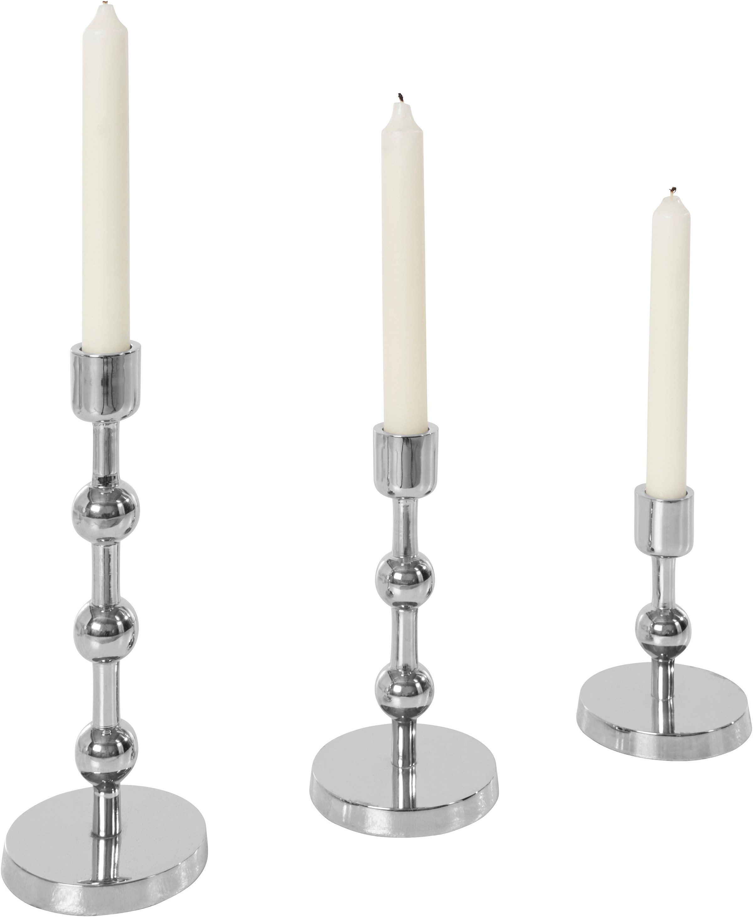 ❤ Leonique Kerzenständer Set Aluminium, 3 »Weihnachtsdeko«, im handgefertigt, aus (Set, St.), Jelmoli-Online Shop ordern Grössen 3 im