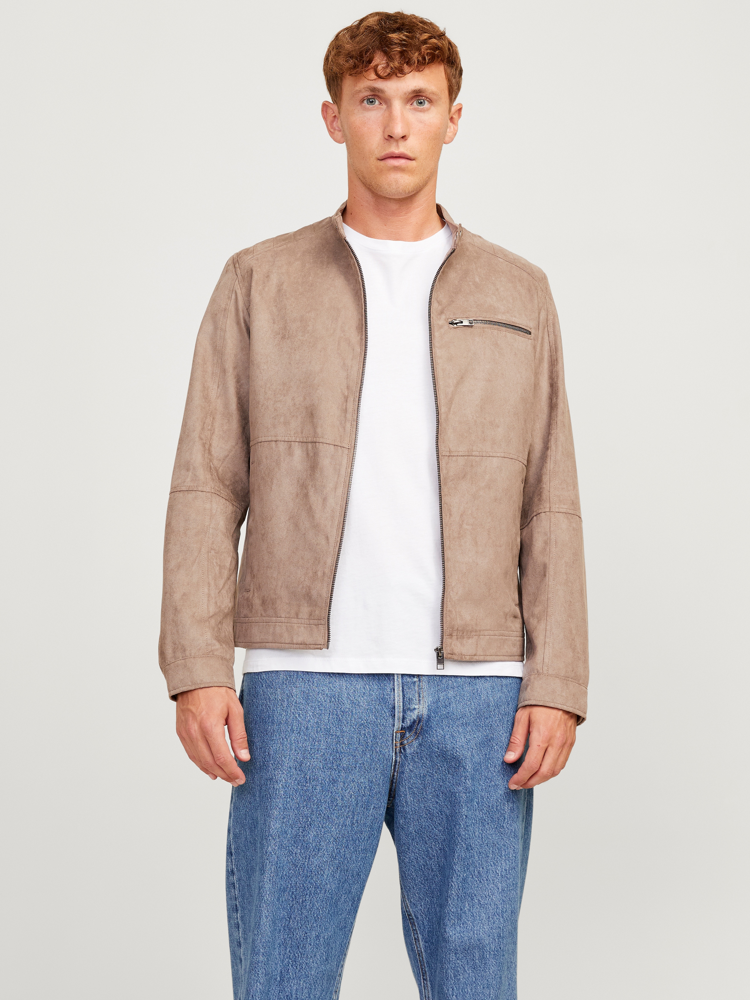 Jack & Jones Bikerjacke »JJEDYLAN BIKER JACKET NOOS«, ohne Kapuze, mit Brusttasche