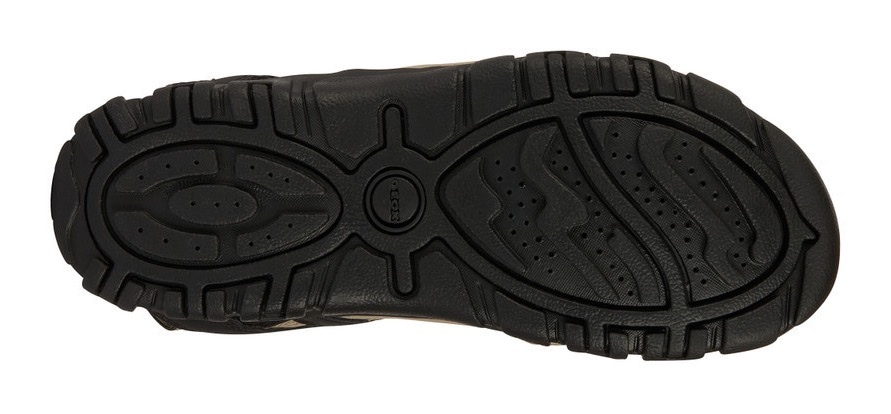 Geox Sandale »UOMO SANDAL STRADA C«, Sommerschuh, Klettschuh, Outdoorsandale, mit Lederfussbett