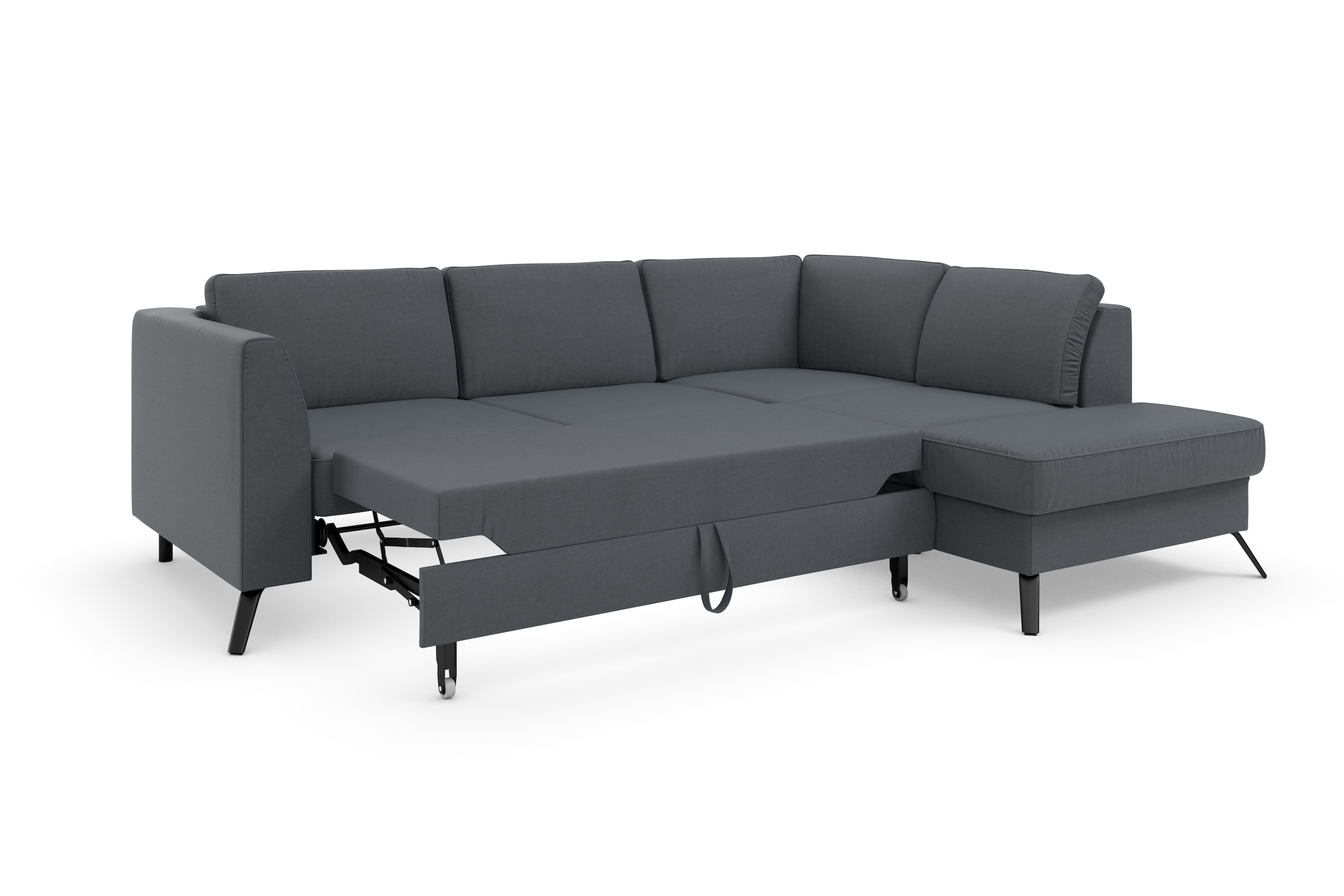 sit&more Ecksofa »Olsen L-Form«, inklusive Sitztiefenverstellung, wahlweise mit Bettfunktion, 15cm hoch