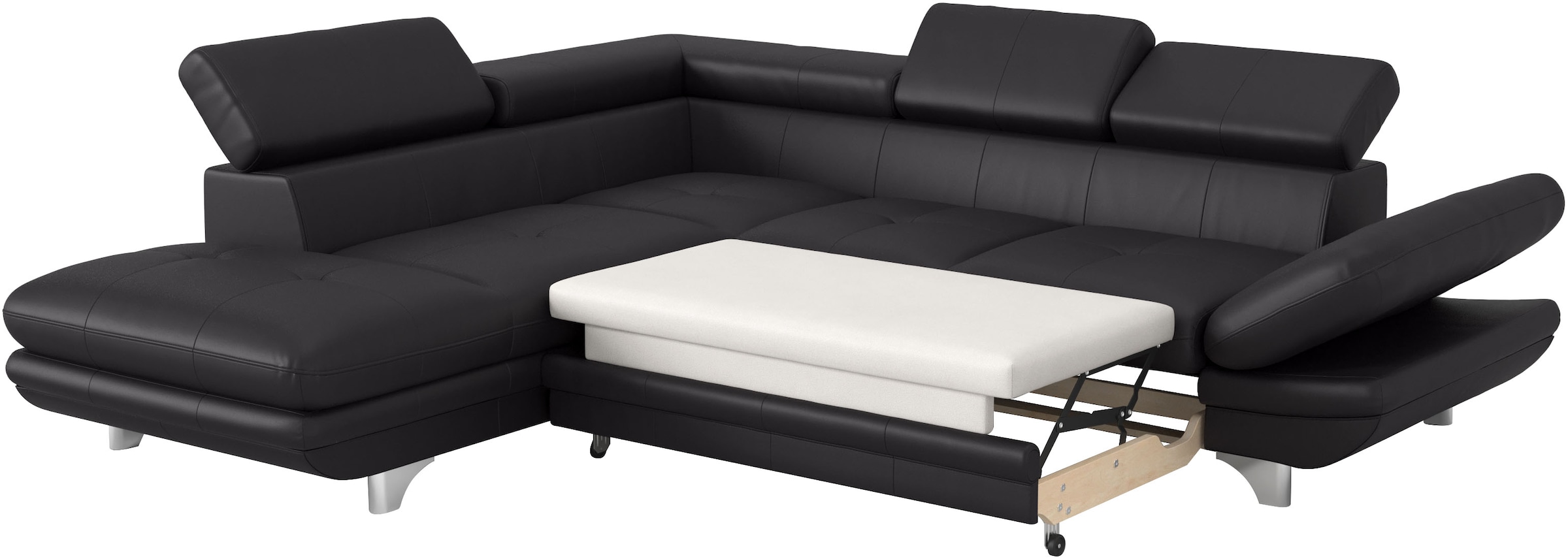 COTTA Ecksofa »Enterprise L-Form«, mit Arm- & Kopfteilverstellung, wahlweise mit Bettfunktion