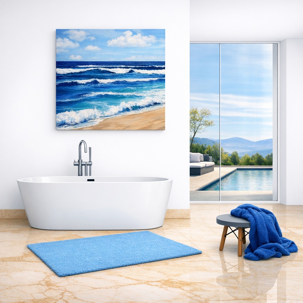 welltime Badewanne "Tavira" Höhe 60 cm mit Ablaufstöpsel  verstellbare Füße  Überlauf Freistehend, (170x74x60 (LxBxH), Sanitäracryl, mit Pop Up Ventil