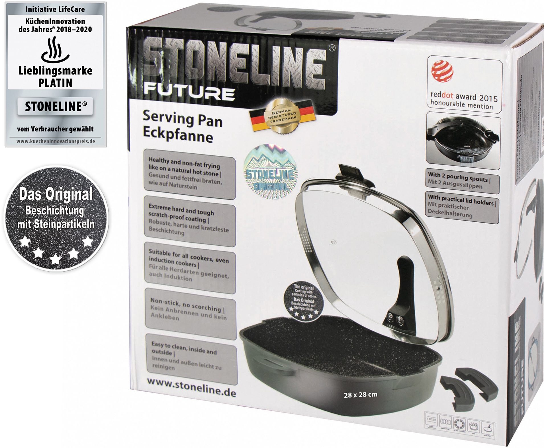 STONELINE Bratpfanne »Future«, Aluminiumguss, (1 tlg.), Induktion