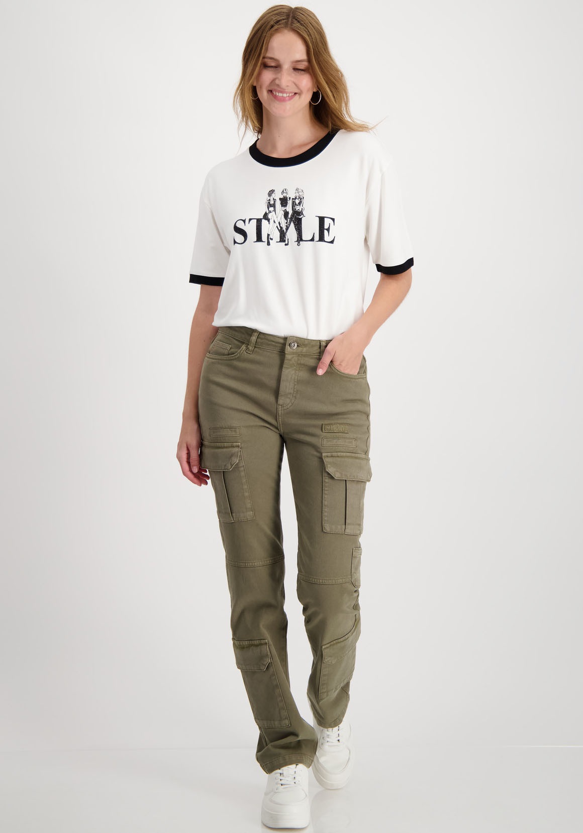 Monari Cargohose, mit Fake Taschen