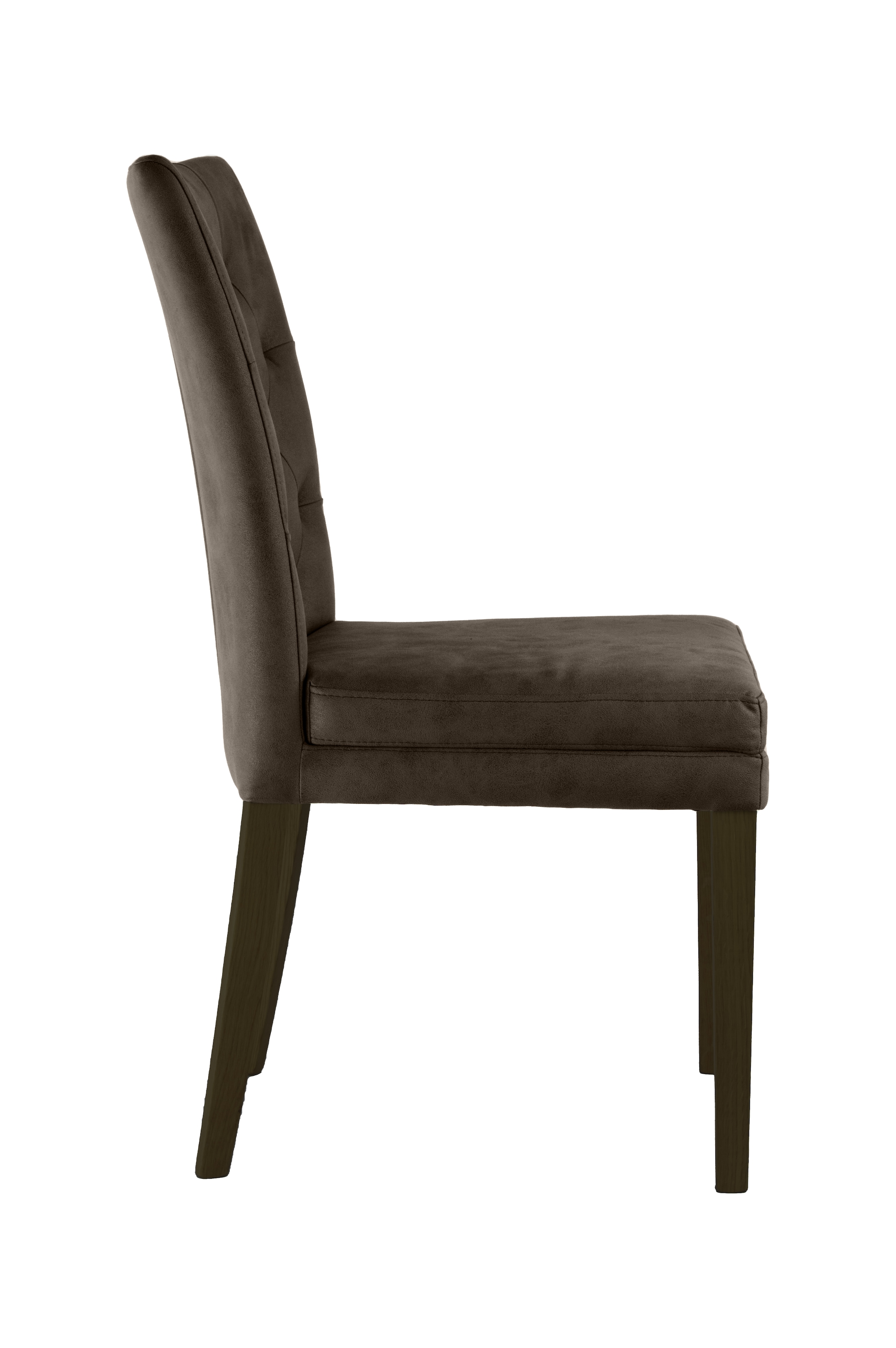 Home affaire 4-Fussstuhl »Colorado«, (Set), 2 St., Microfaser, bequeme Polsterung, Gestell Massivholz wenge oder eiche natur