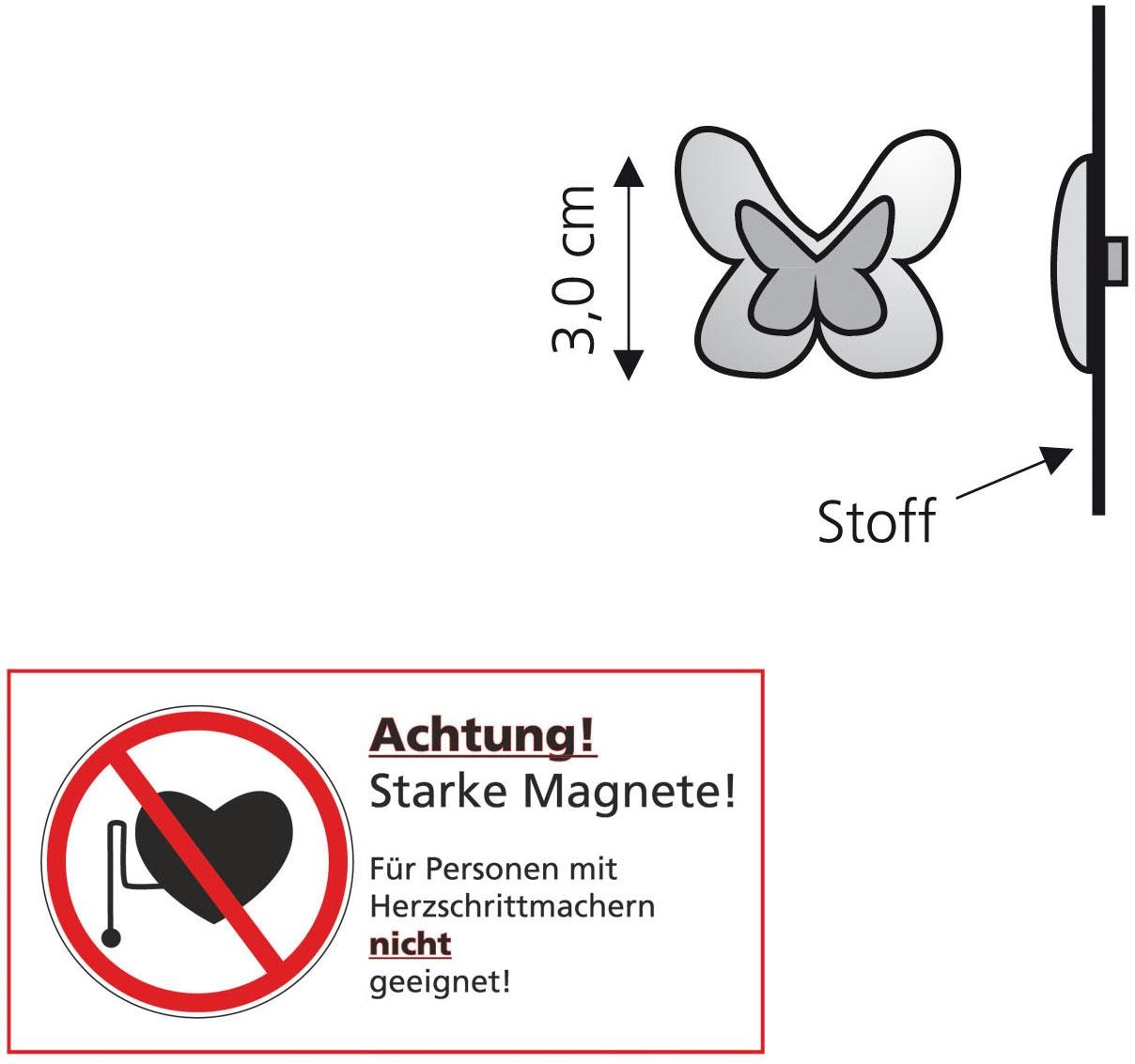 Liedeco Dekomagnet »Schmetterling«, (1 St.), für metallische Flächen