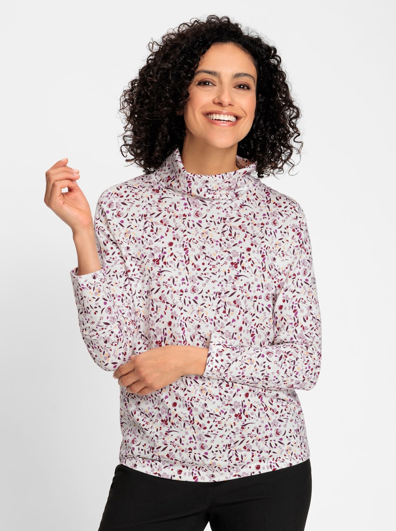 Inspirationen Rollkragenshirt »Druck-Shirt« 1 Stk.