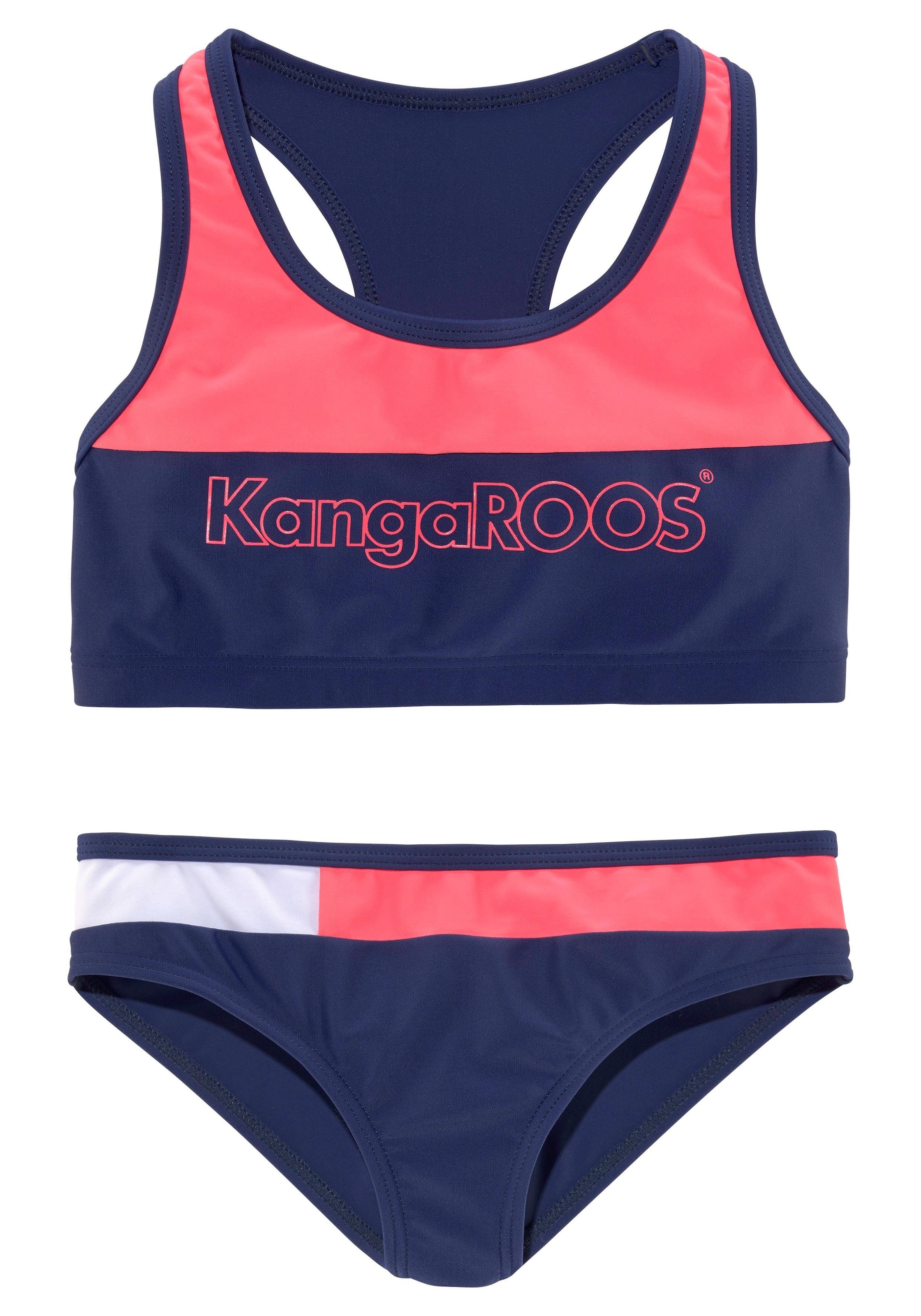 Jelmoli-Versand »Energy Kids«, Colourblocking-Design online ✵ KangaROOS St.), im | bestellen Bustier-Bikini (1