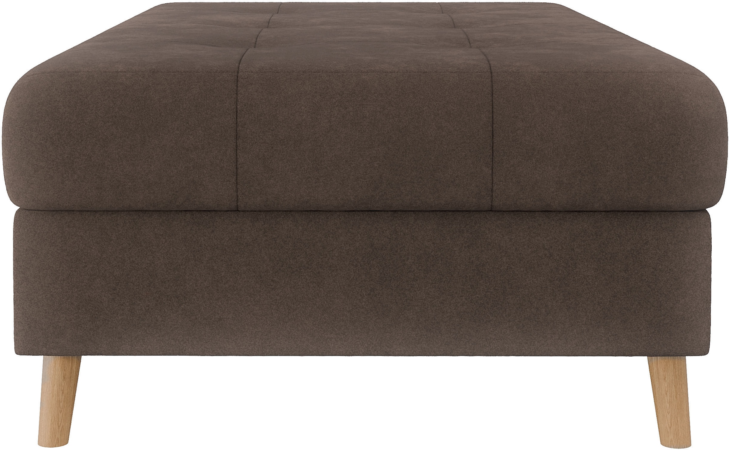 Home affaire Polsterhocker »CHARRE XXL, Steppung im Sitzbereich, Masse: B/T/H: 118/73/40 cm«, passend zur Serie CHARRE, auch in Cord und Bouclé