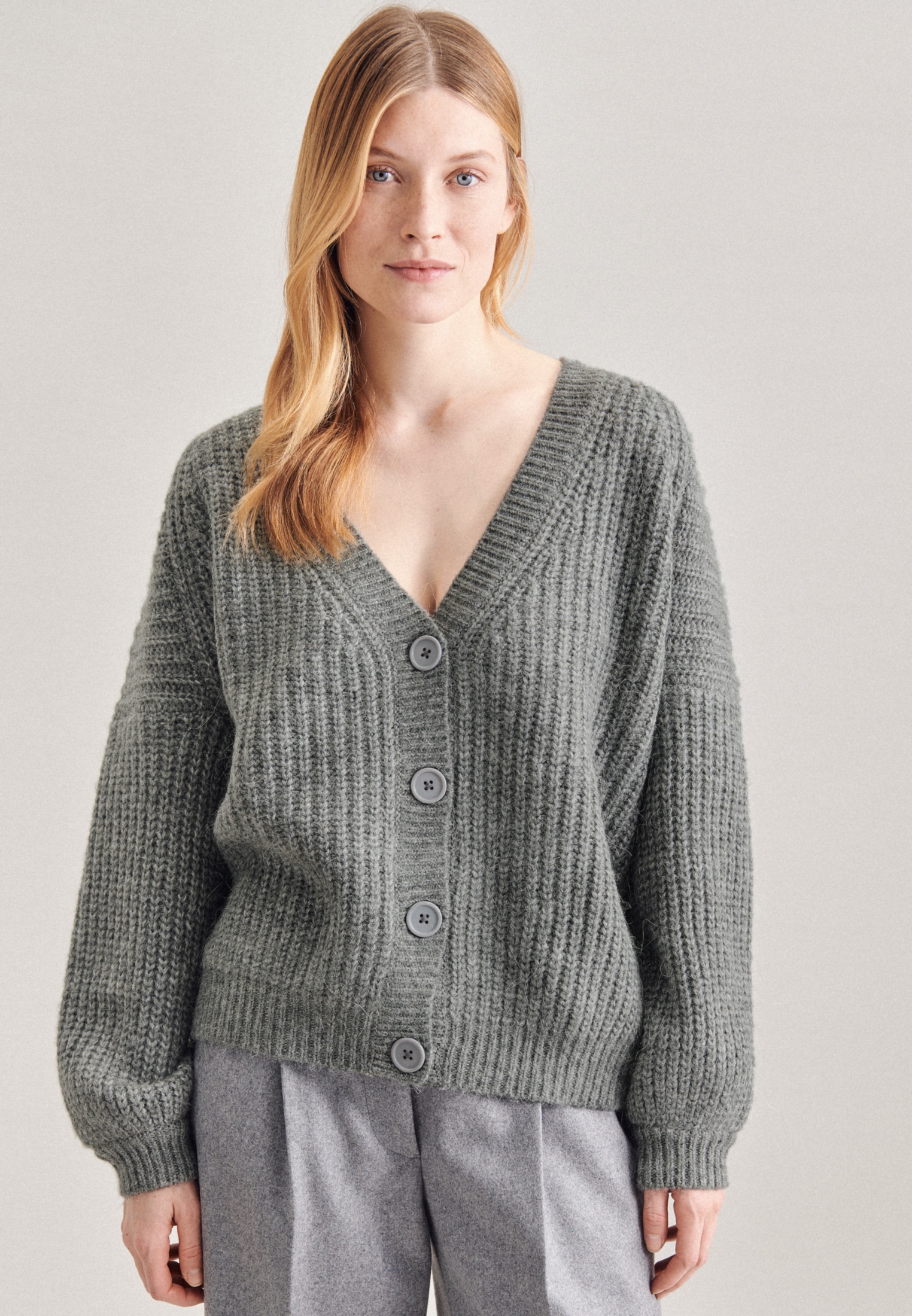 seidensticker Strickjacke »Schwarze Rose« Langarm V-Neck Uni