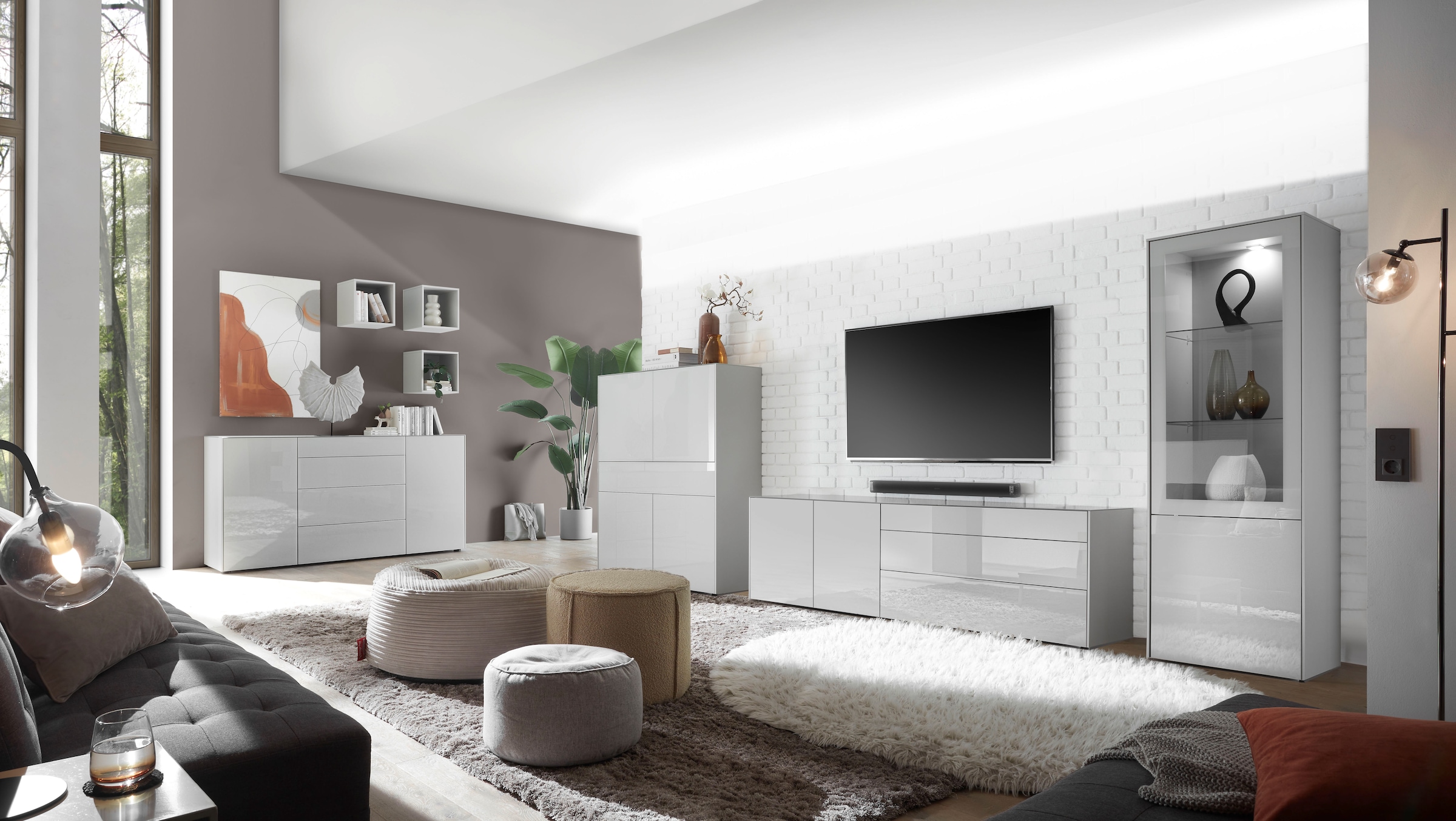 Mäusbacher Kommode »Imola TOPSELLER!«, (OTTOs Choice), Kommode mit Glasfront und Glasoberplatte