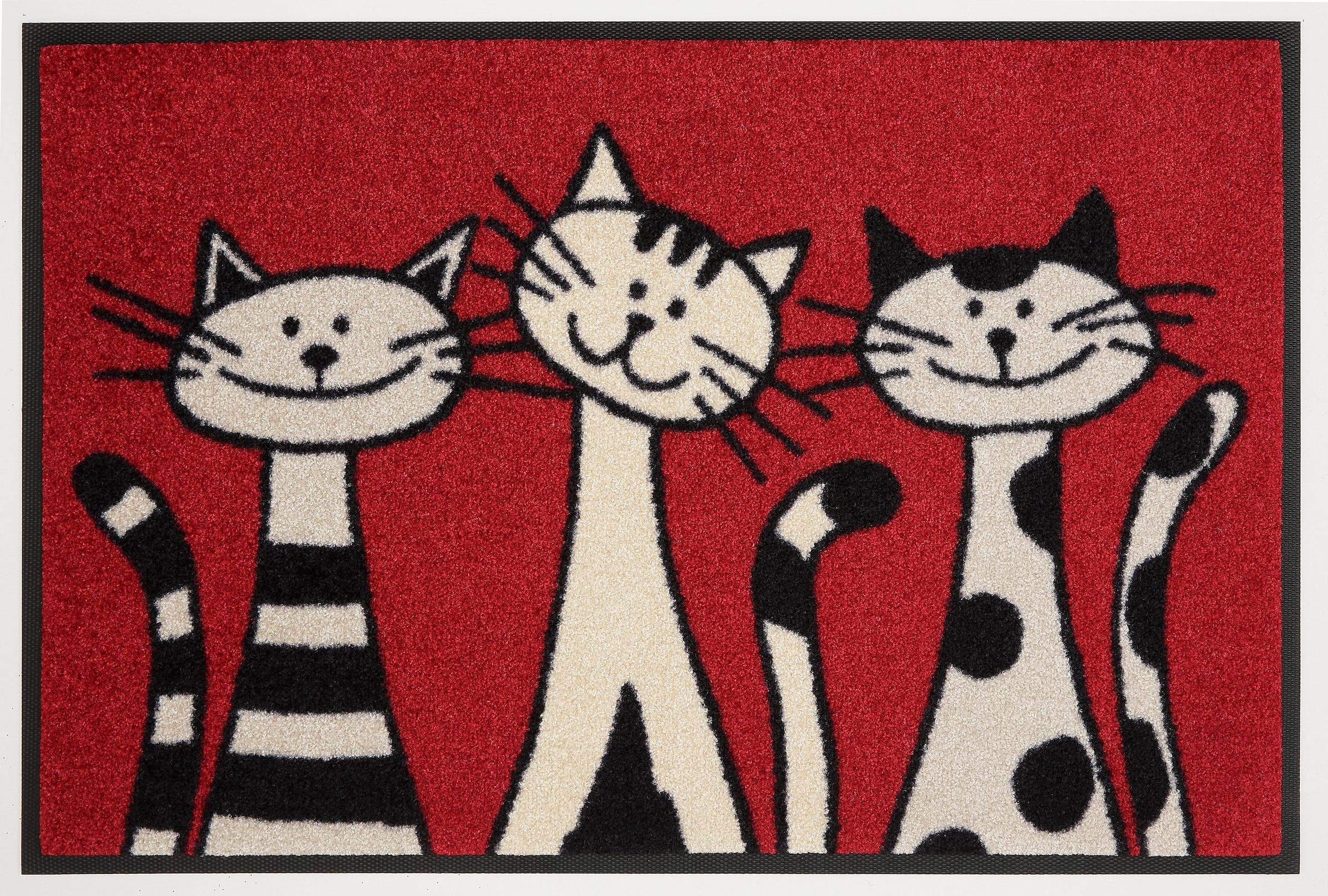 wash+dry by Kleen-Tex Fussmatte »Three Cats«, rechteckig, Schmutzfangmatte,  Motiv Katzen, rutschhemmend, waschbar online bestellen