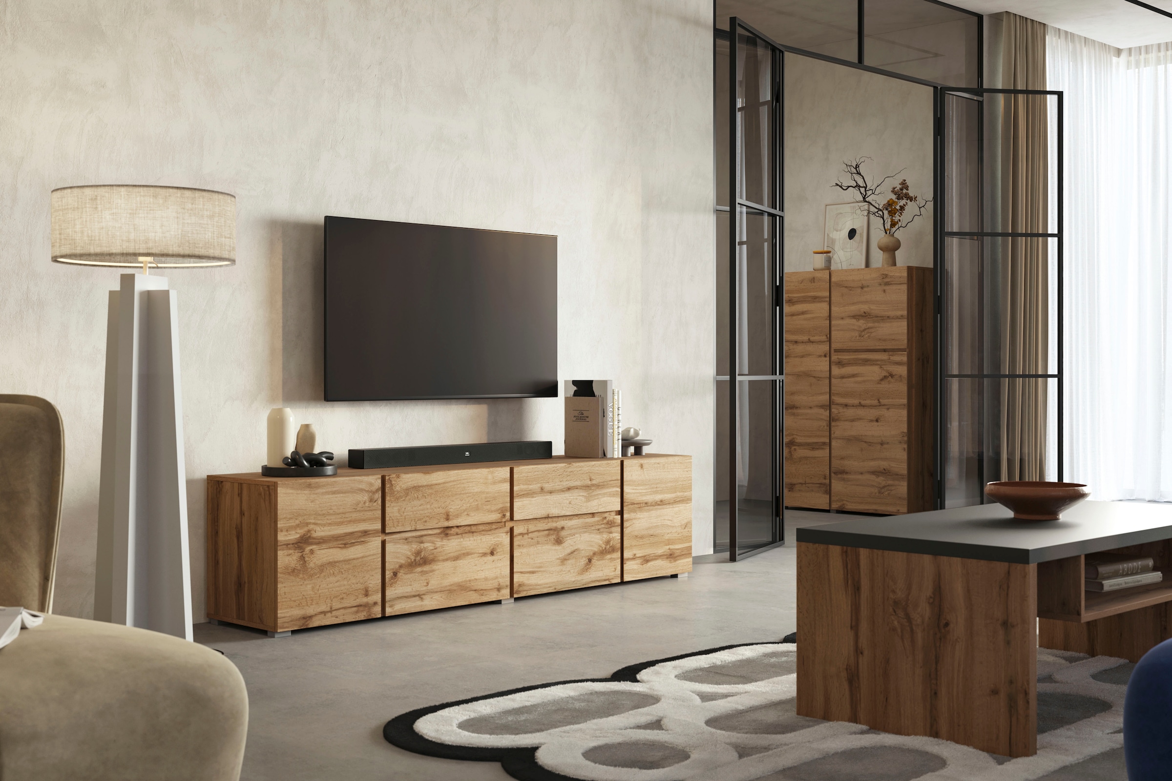 INOSIGN Lowboard, TV-Schrank mit viel Stauraum, TV-Board