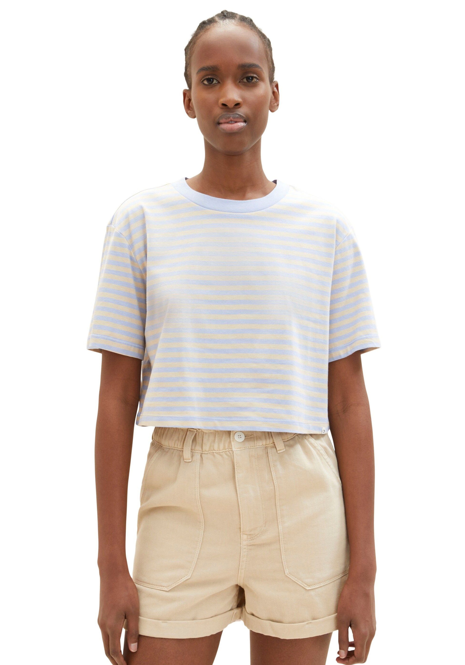 TOM TAILOR Denim T-Shirt, Bauchfrei