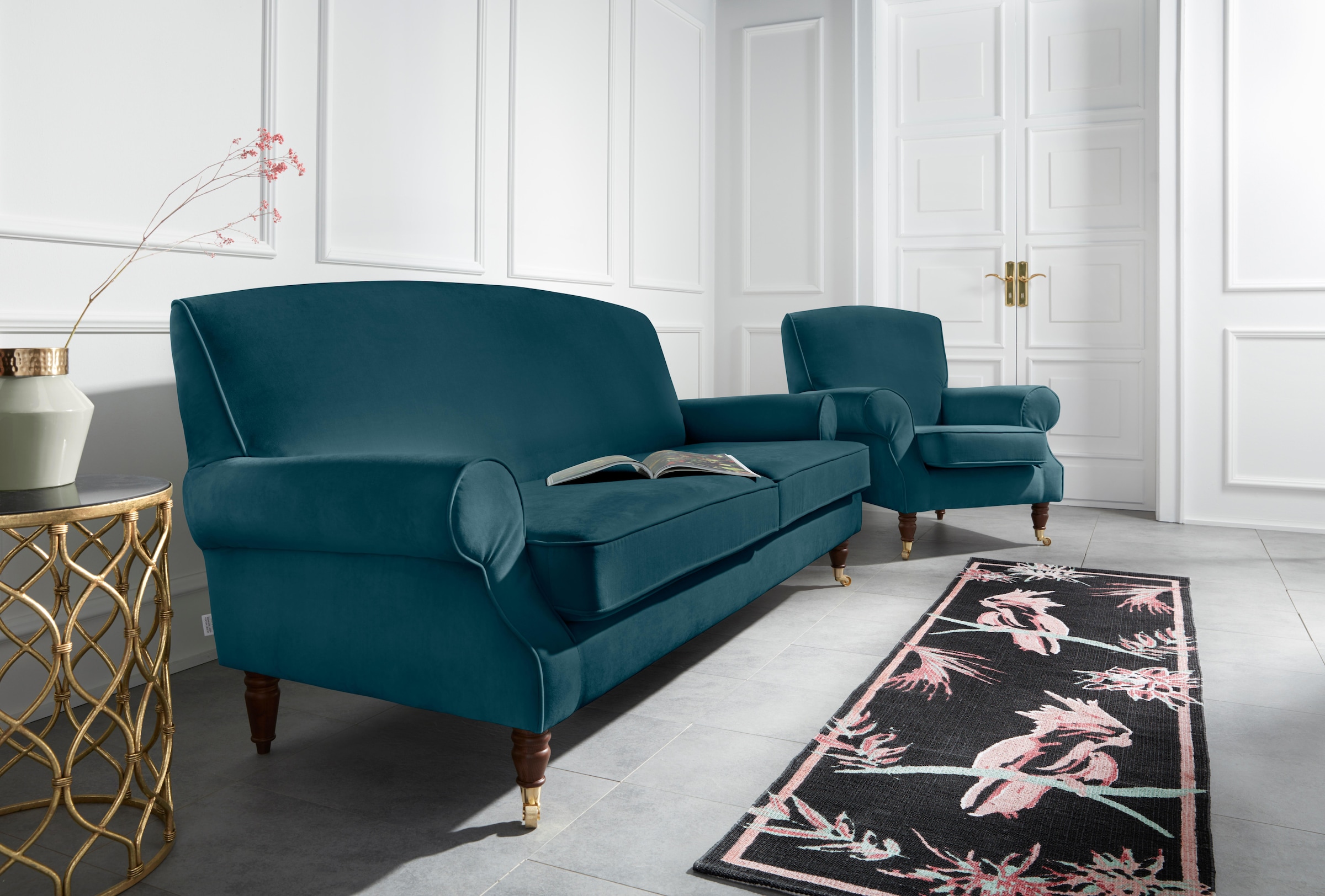 Guido Maria Kretschmer Home&Living Sessel »Rennes«, in Samtoptik oder Baumwoll-Mix