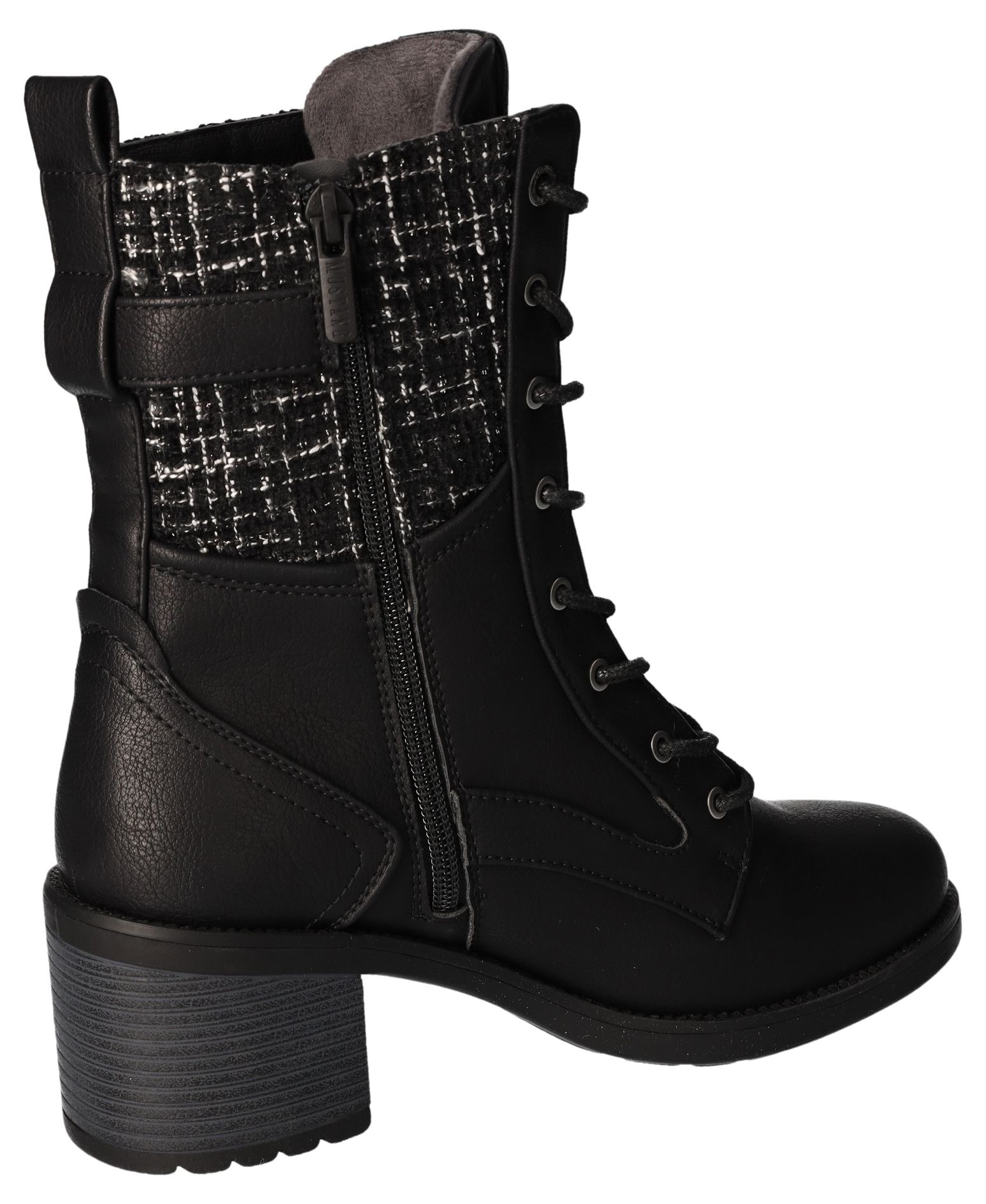 Mustang Shoes Winterstiefelette, Plateaustiefelette, Schnürboots mit praktischem Innenreissverschluss